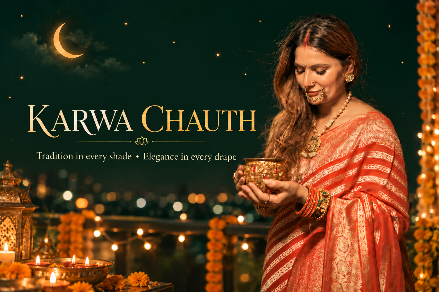 Radiant for the Ritual: Saree Colours For Karwa Chauth