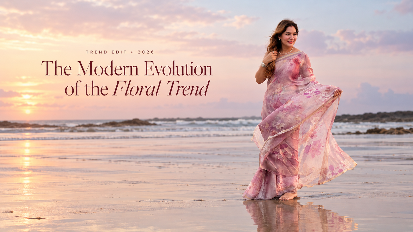 The Botanical Revival: Floral Print Sarees Are the Ultimate Trend Right Now