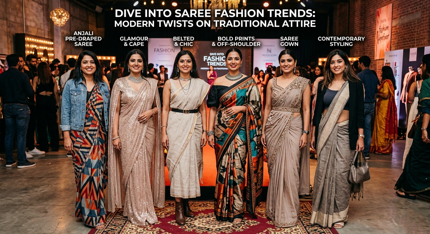 Dive into Saree Fashion Trends: Modern Twists on Traditional Attire