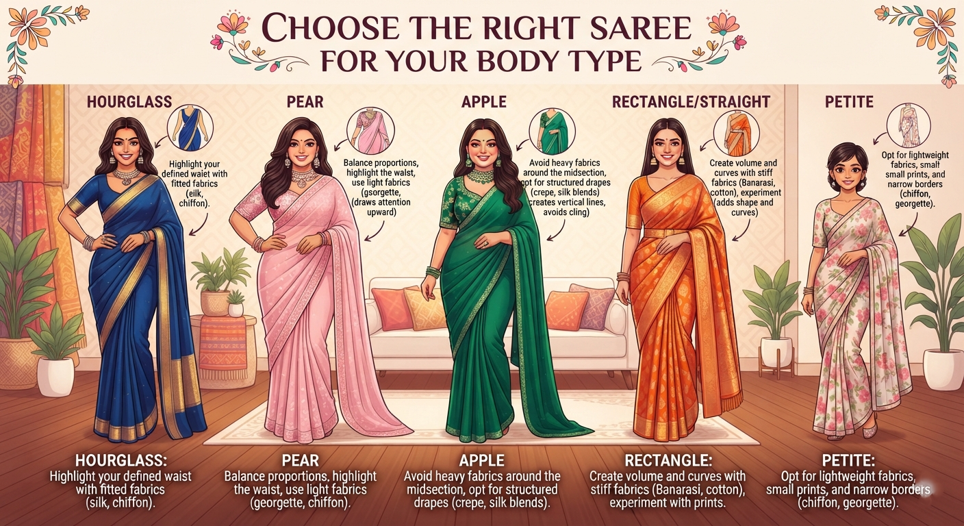 Choose the Right Saree for Your Body Type