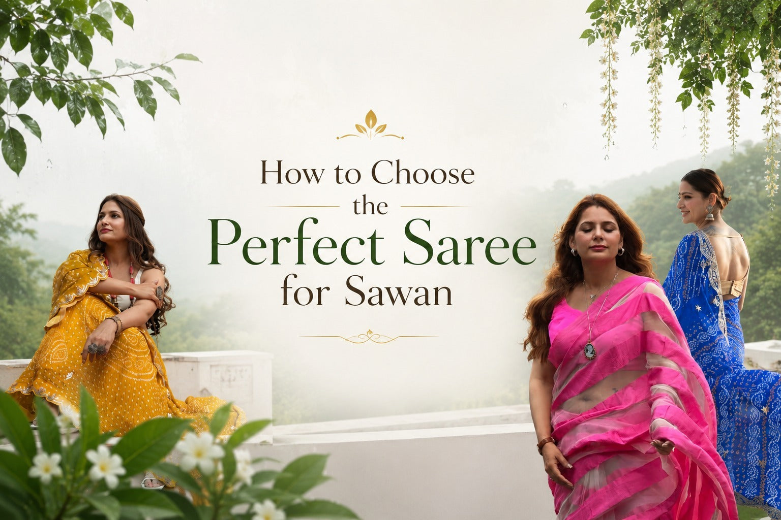 Sawan Saree Guide: How to Choose the Perfect Saree for the Monsoon Festivals