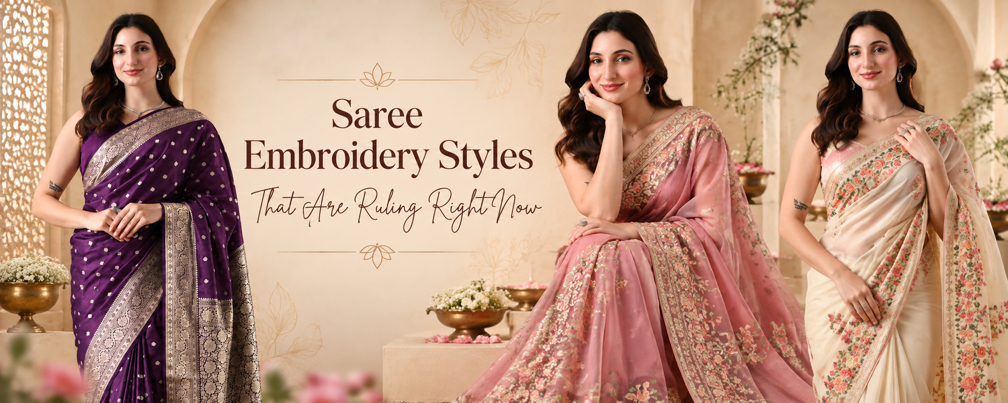 Saree Embroidery Styles That Are Ruling Right Now
