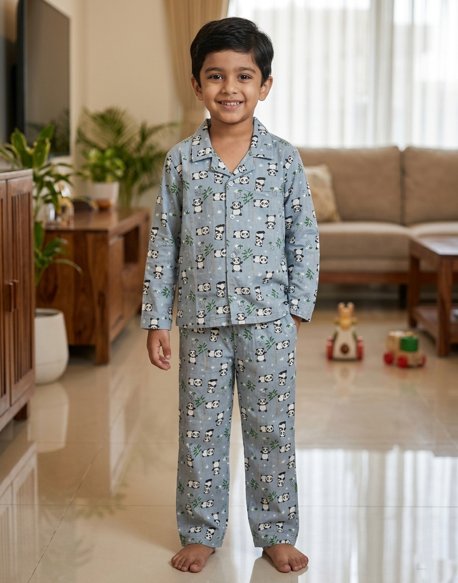 Boys' Panda Print Night Suit