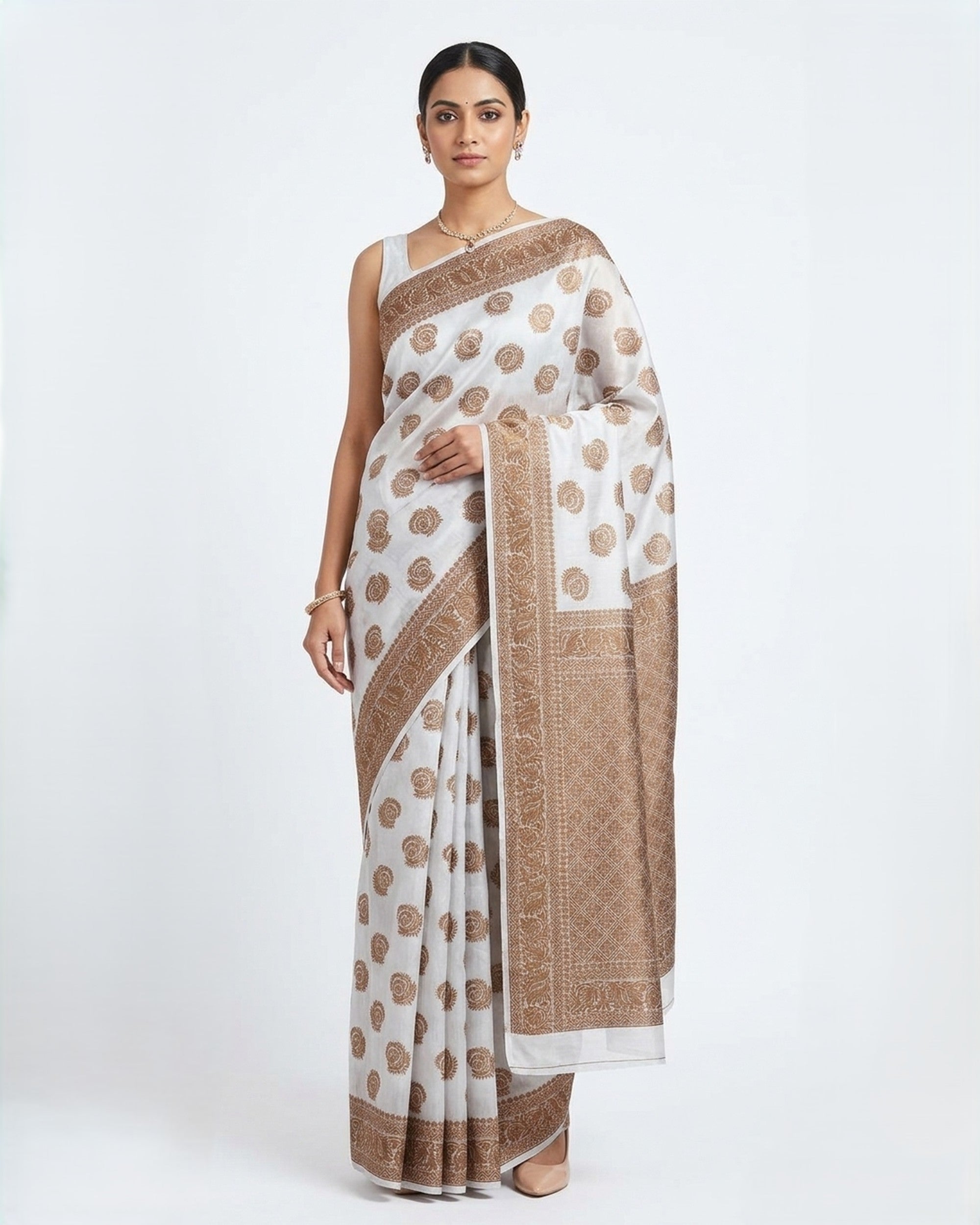 Woven Design Banarasi Silk Saree with Zari Border
