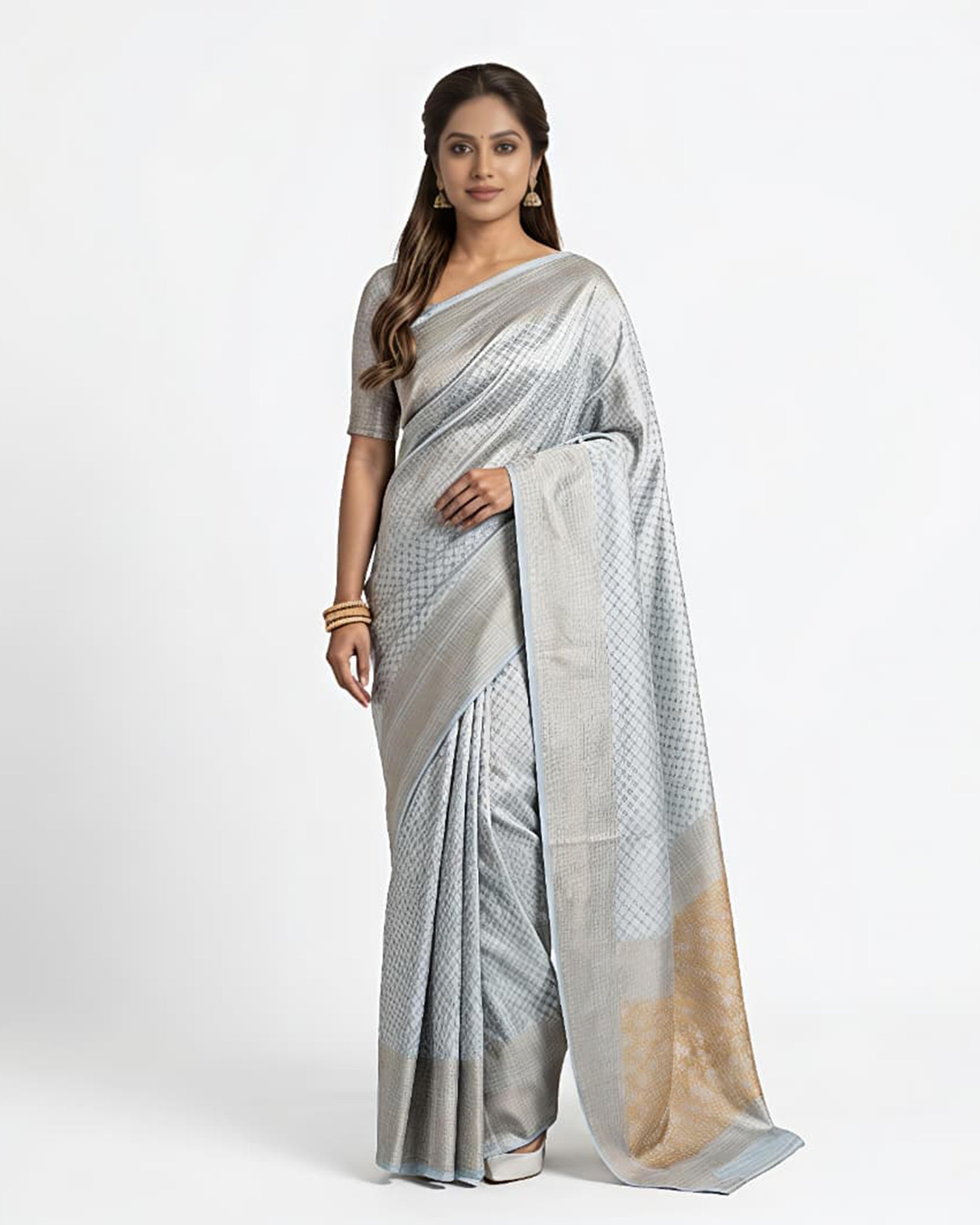 Women Woven Design Art Silk Traditional Saree with Blouse Piece