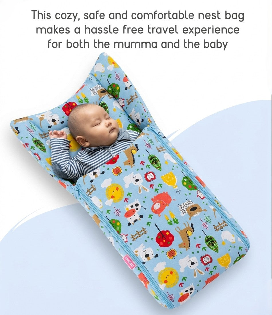 Premium Padded Baby Sleeping Bag & Carry Nest