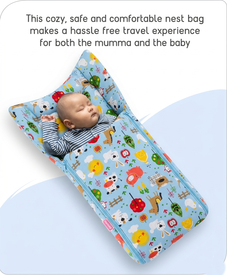 Premium Padded Baby Sleeping Bag & Carry Nest