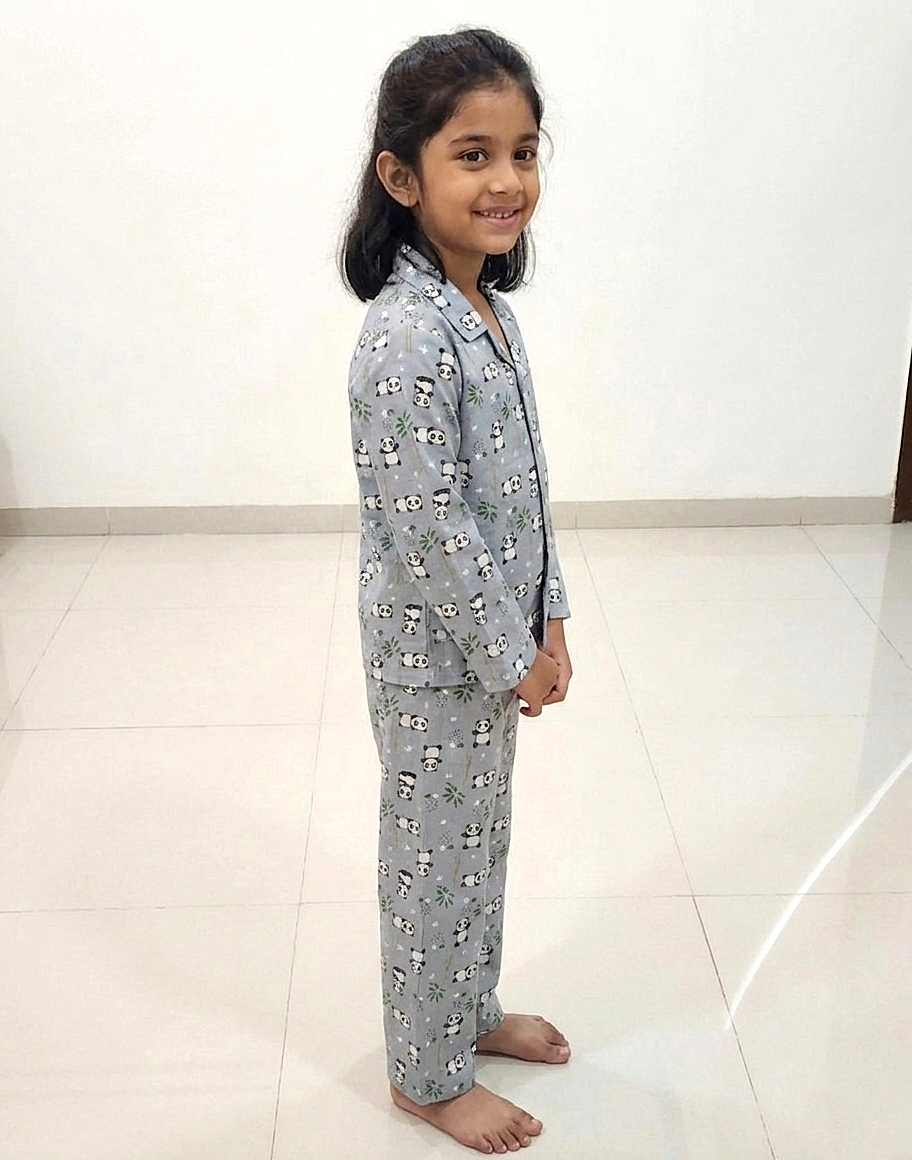Girls' Panda Print Night Suit