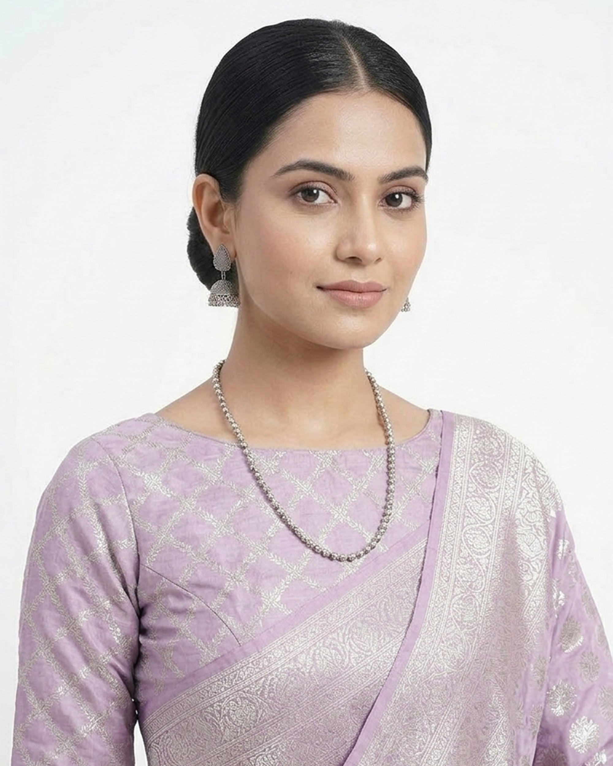 Lavender Woven Design Zari Banarasi Saree