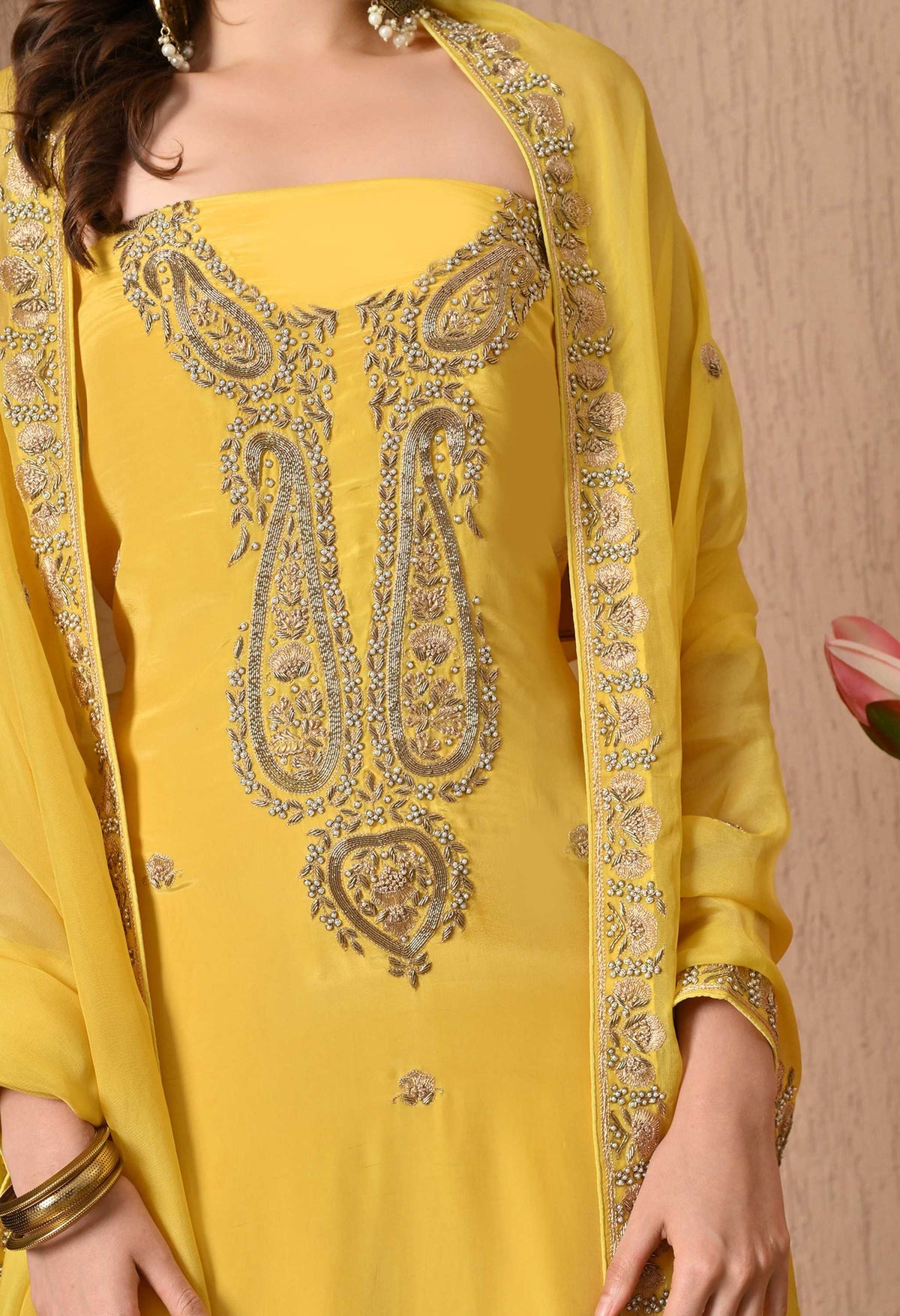 Party Wear Yellow Suits Salwar 