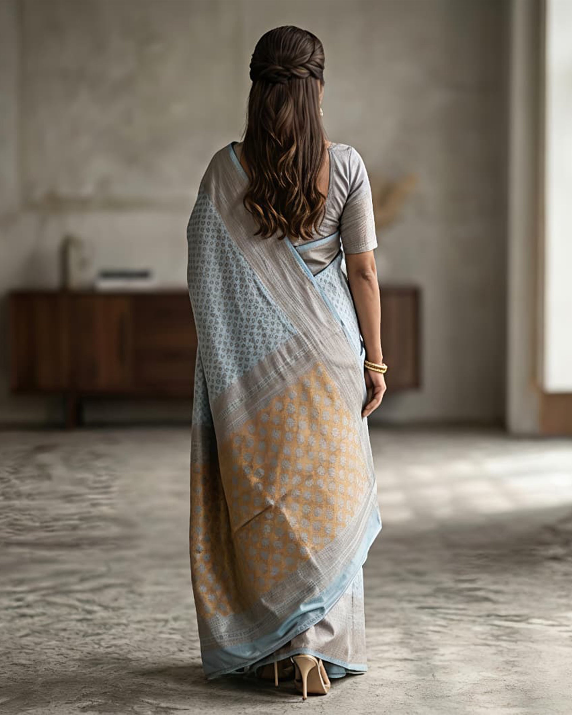 Women Woven Design Art Silk Traditional Saree with Blouse Piece