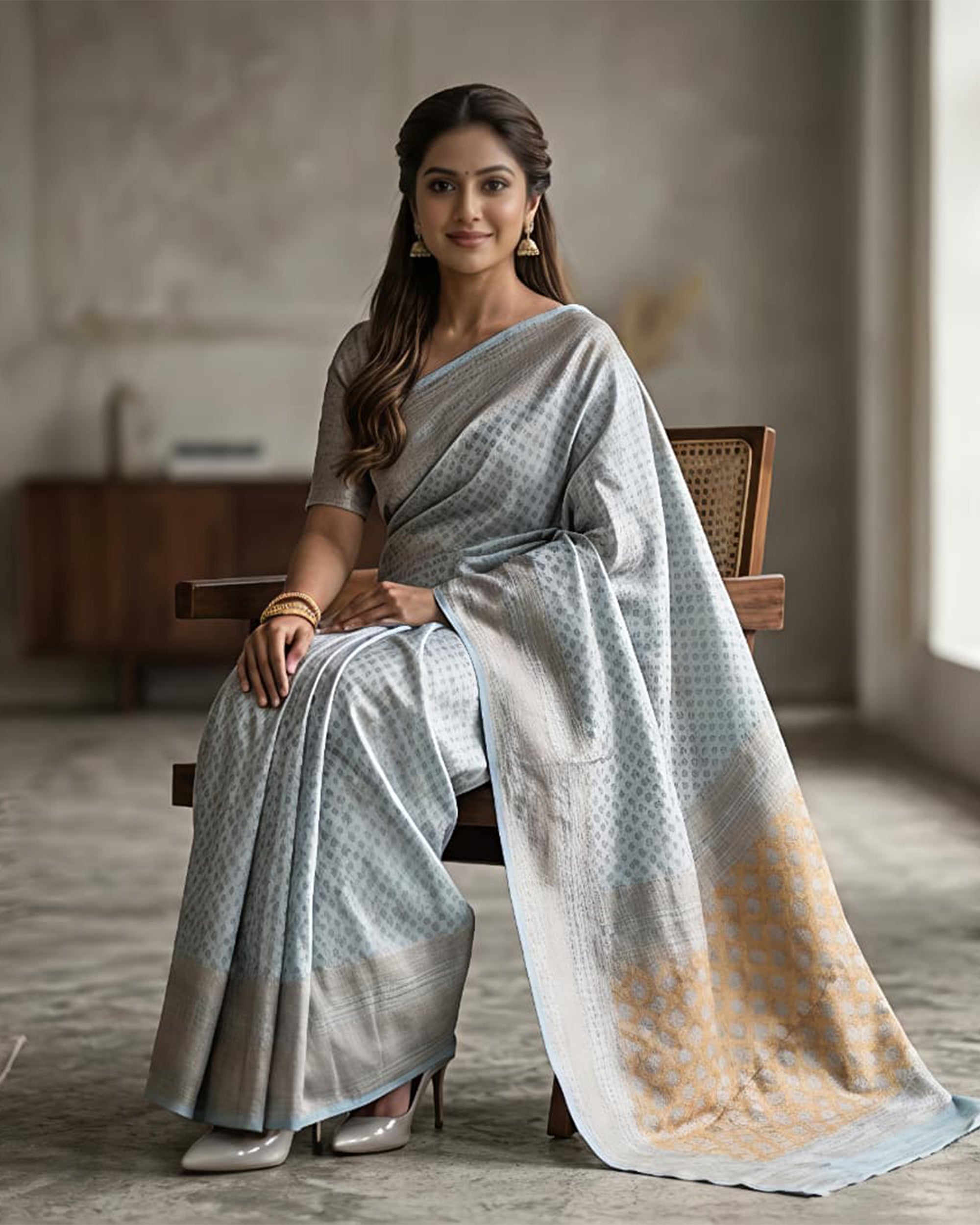 Women Woven Design Art Silk Traditional Saree with Blouse Piece