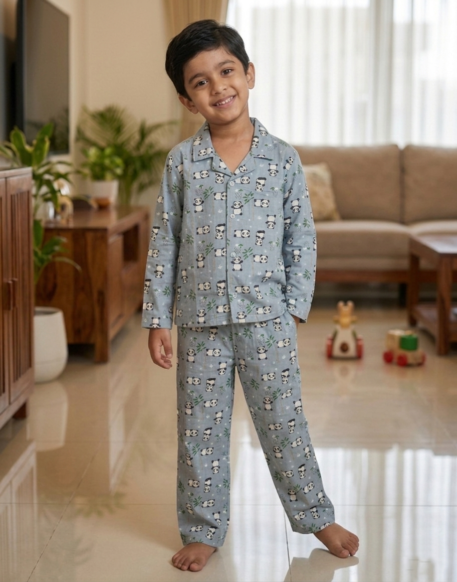Boys' Panda Print Night Suit