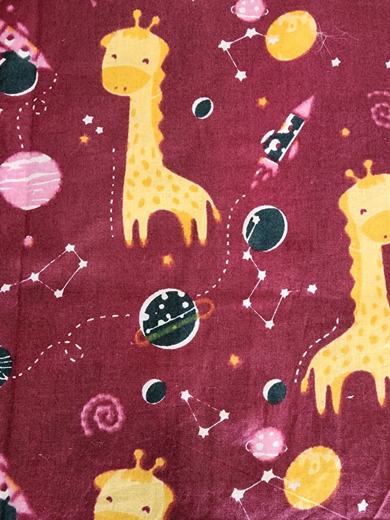 Kids Boys Maroon & Yellow Printed Pure Cotton Night Suit