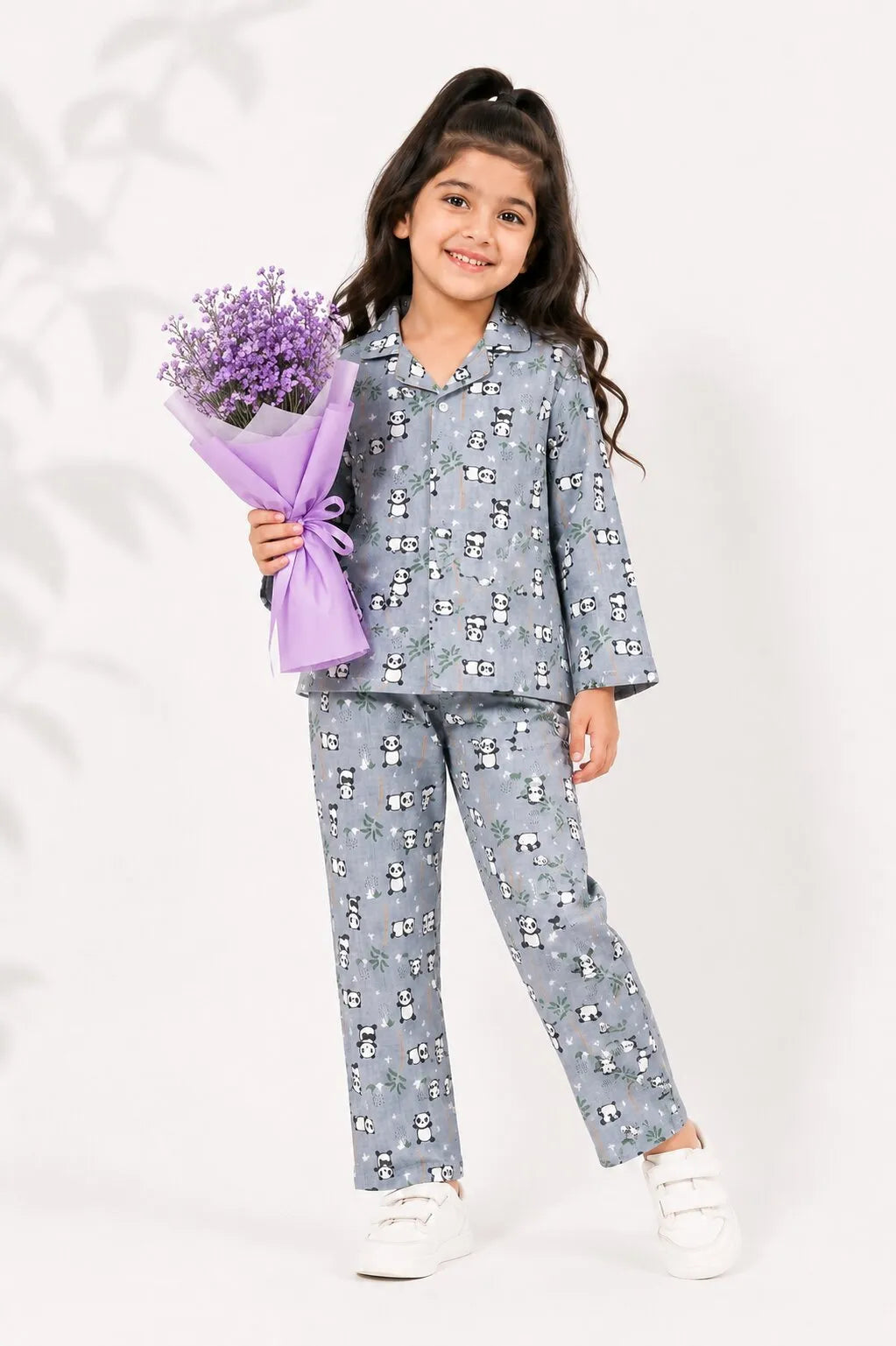 Girls' Panda Print Night Suit