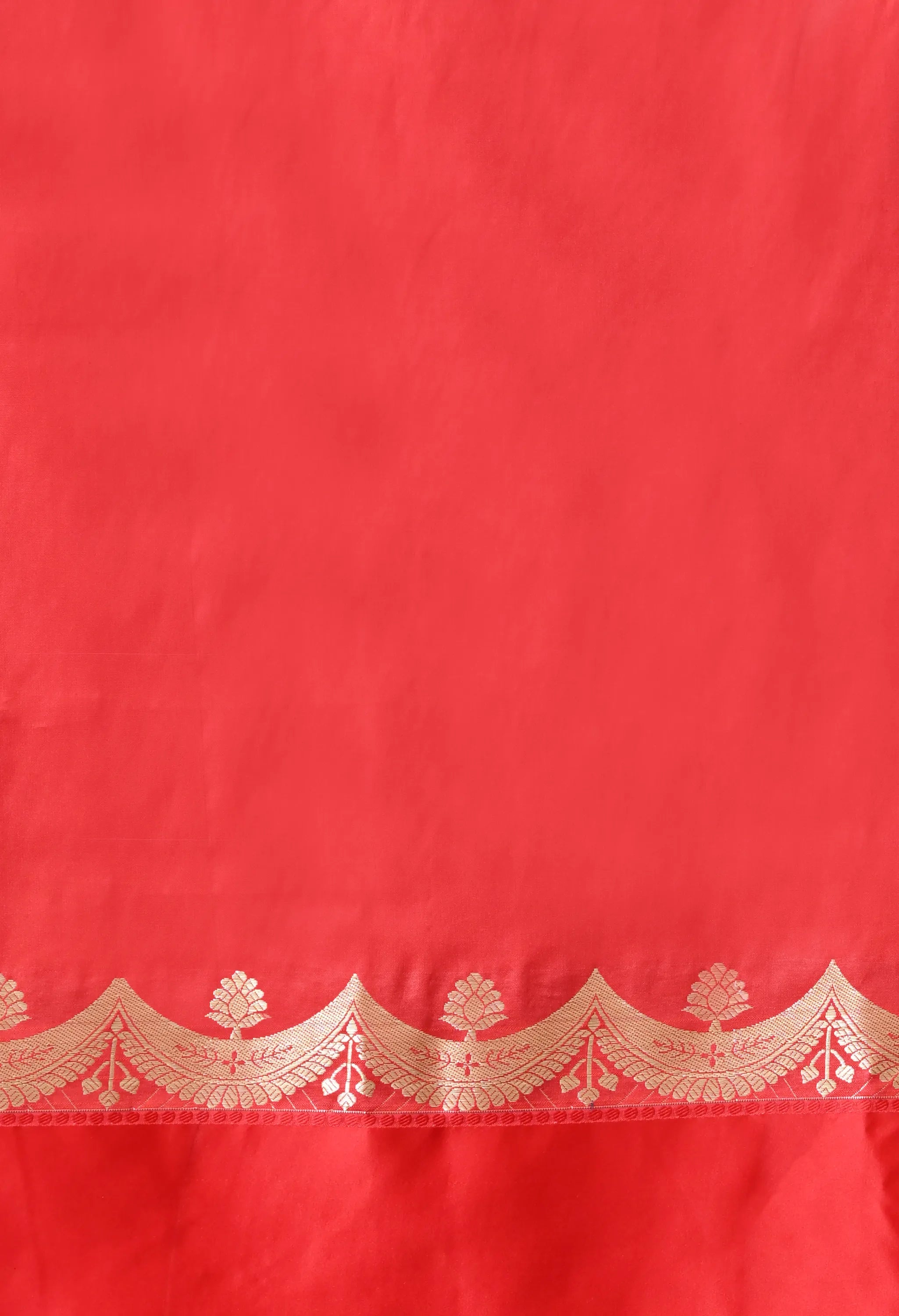 Festive Off-White and Crimson Red Silk Blend Saree