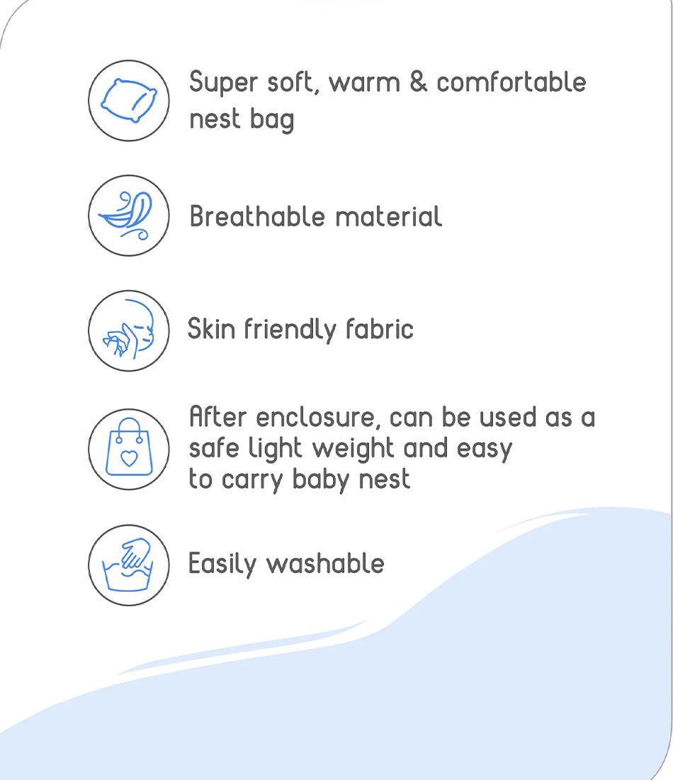Premium Padded Baby Sleeping Bag & Carry Nest