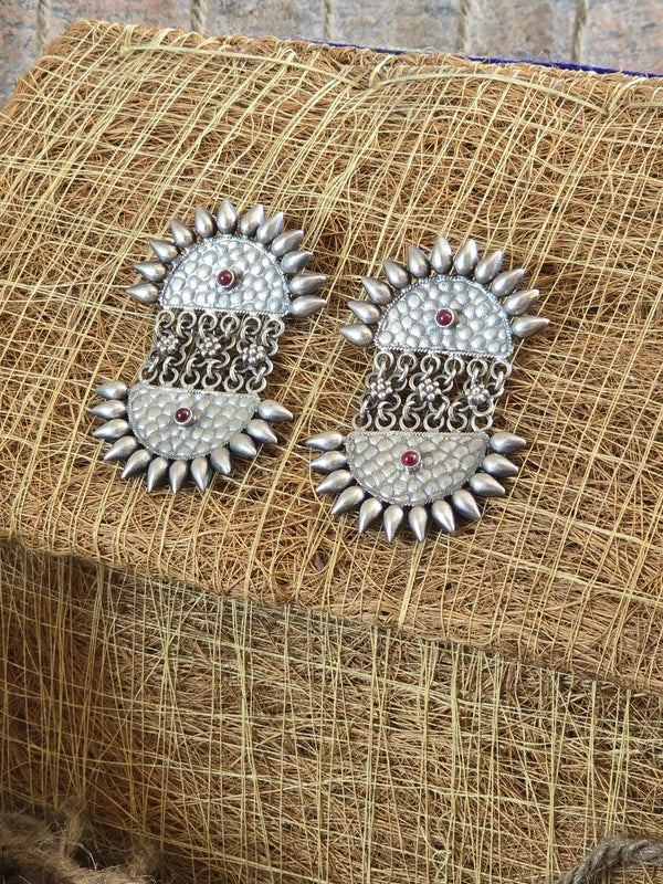 Festival Wear Pure Silver Earrings