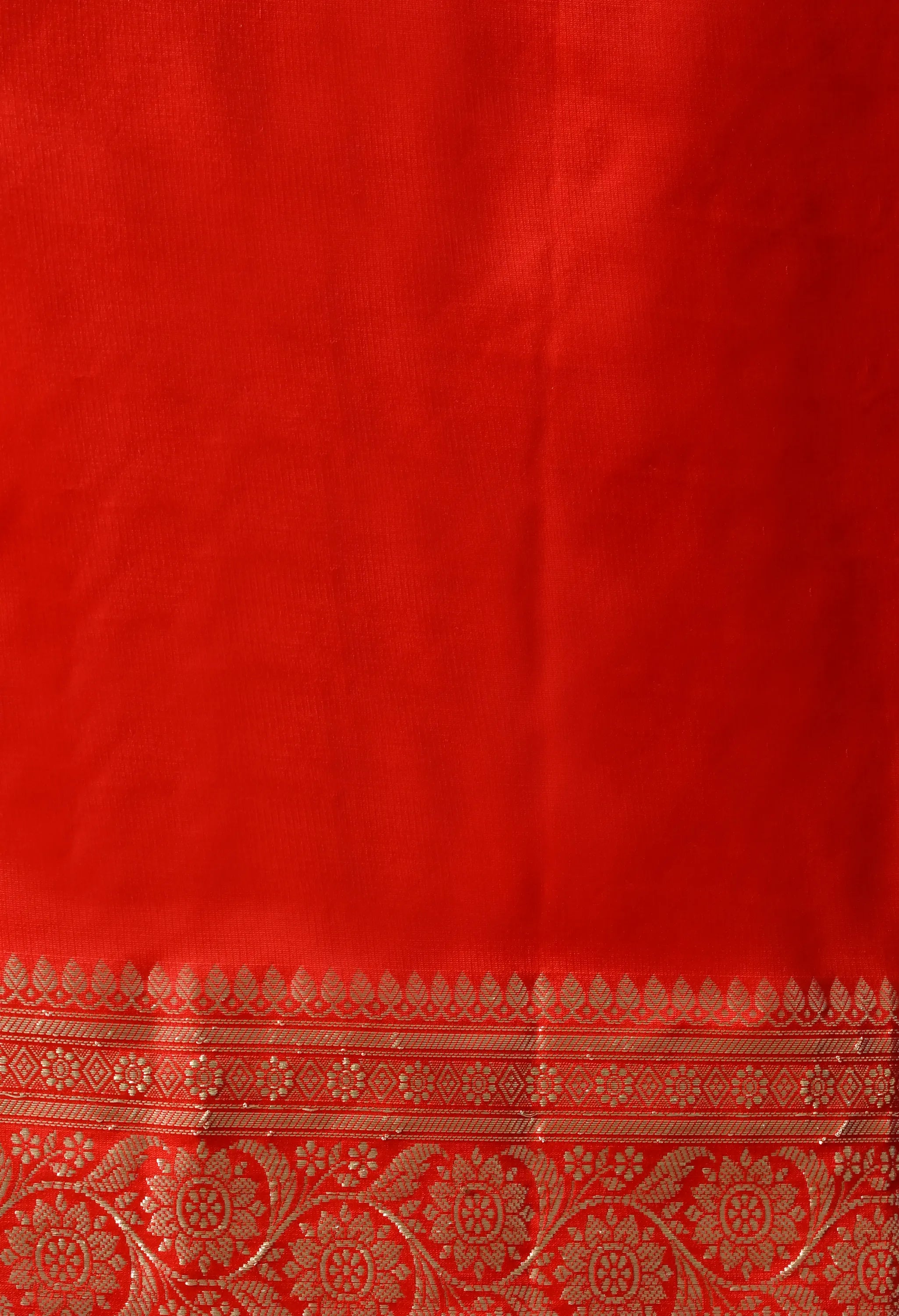 Regal Blue and Red Banarasi Style Silk Blend Saree