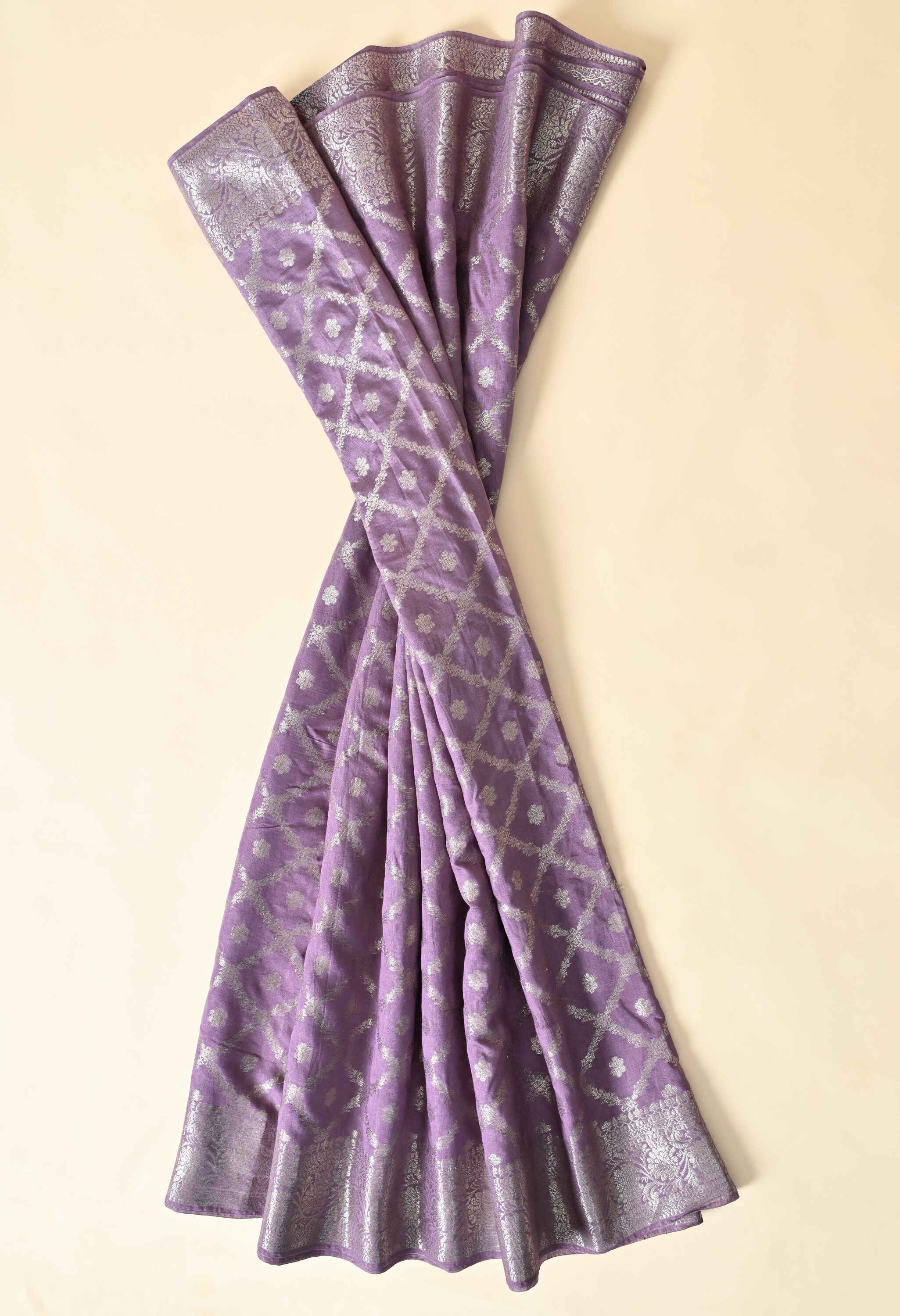 Banarasi Purple Green Saree