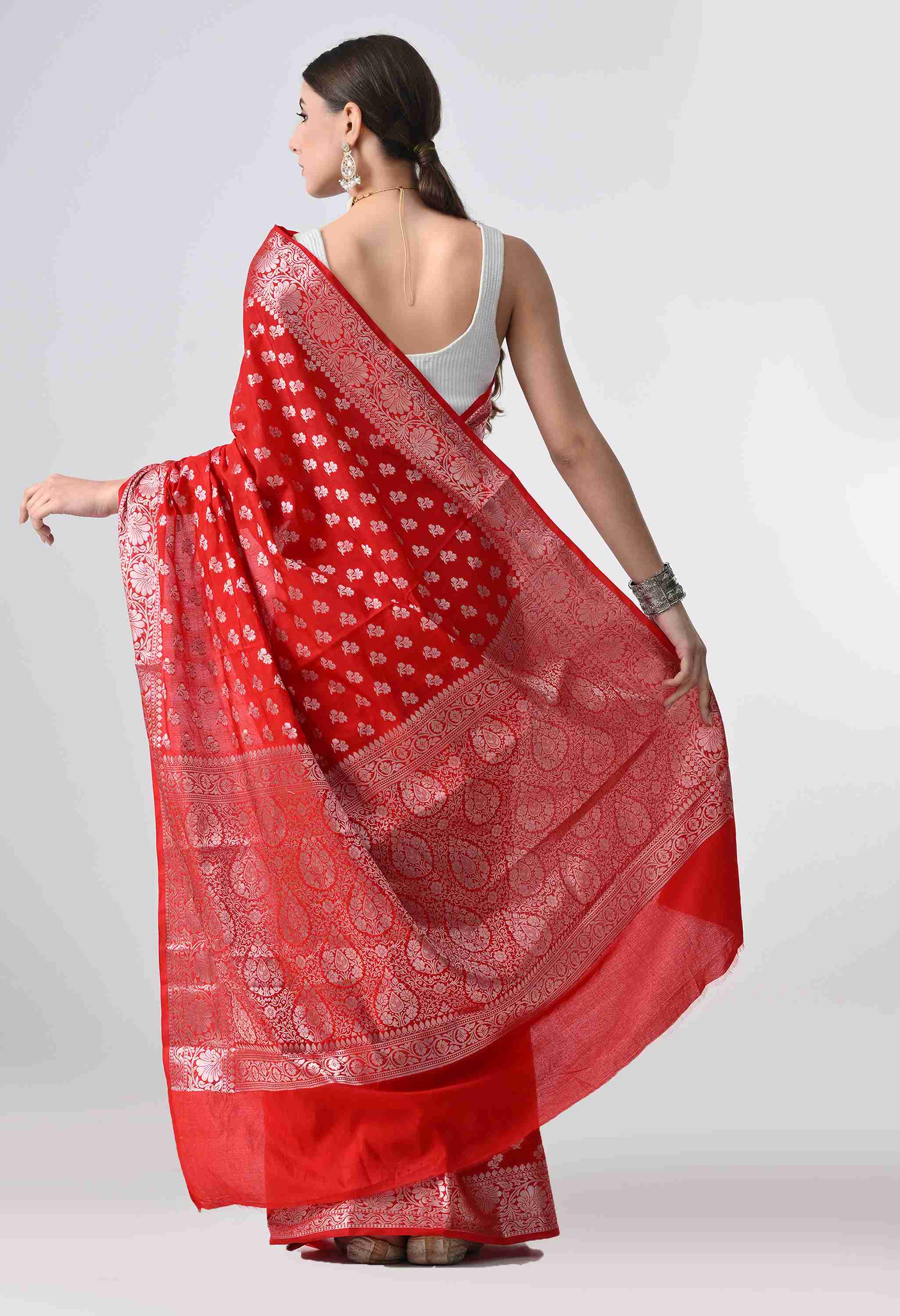 Banarasi red Silk Saree