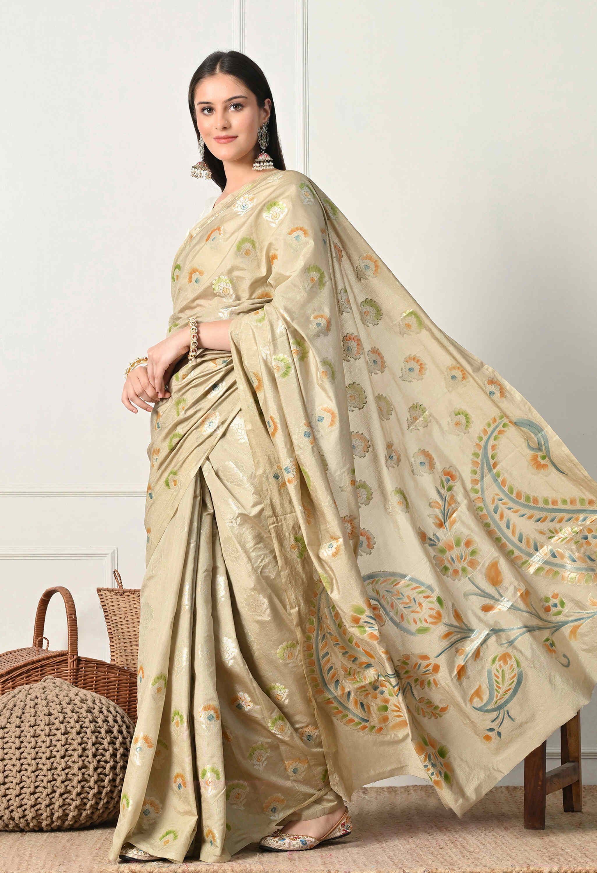 Banarasi Silk Beige Saree