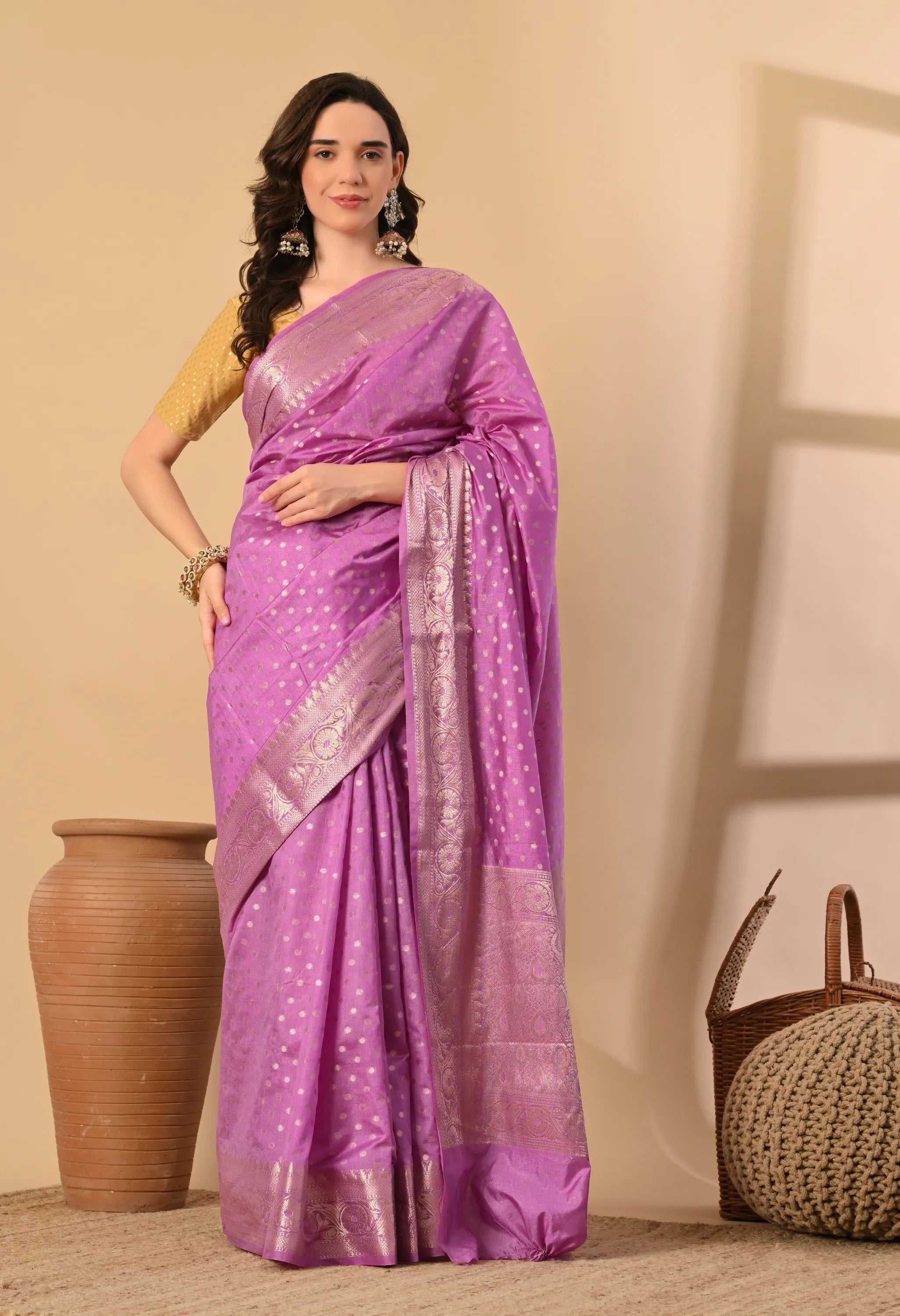 Banarasi Silk Purple Saree