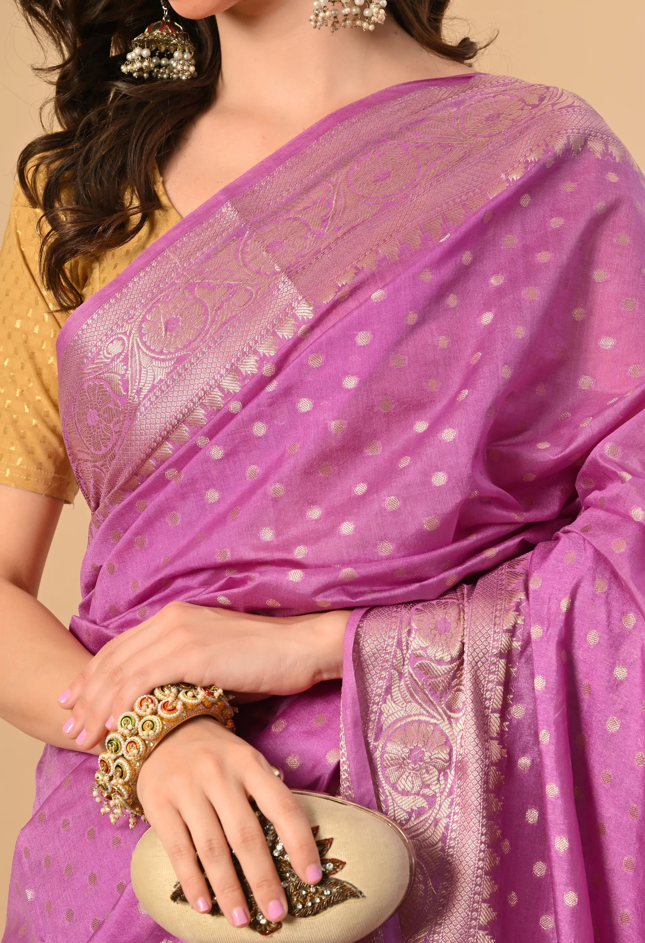 Banarasi Silk Purple Saree
