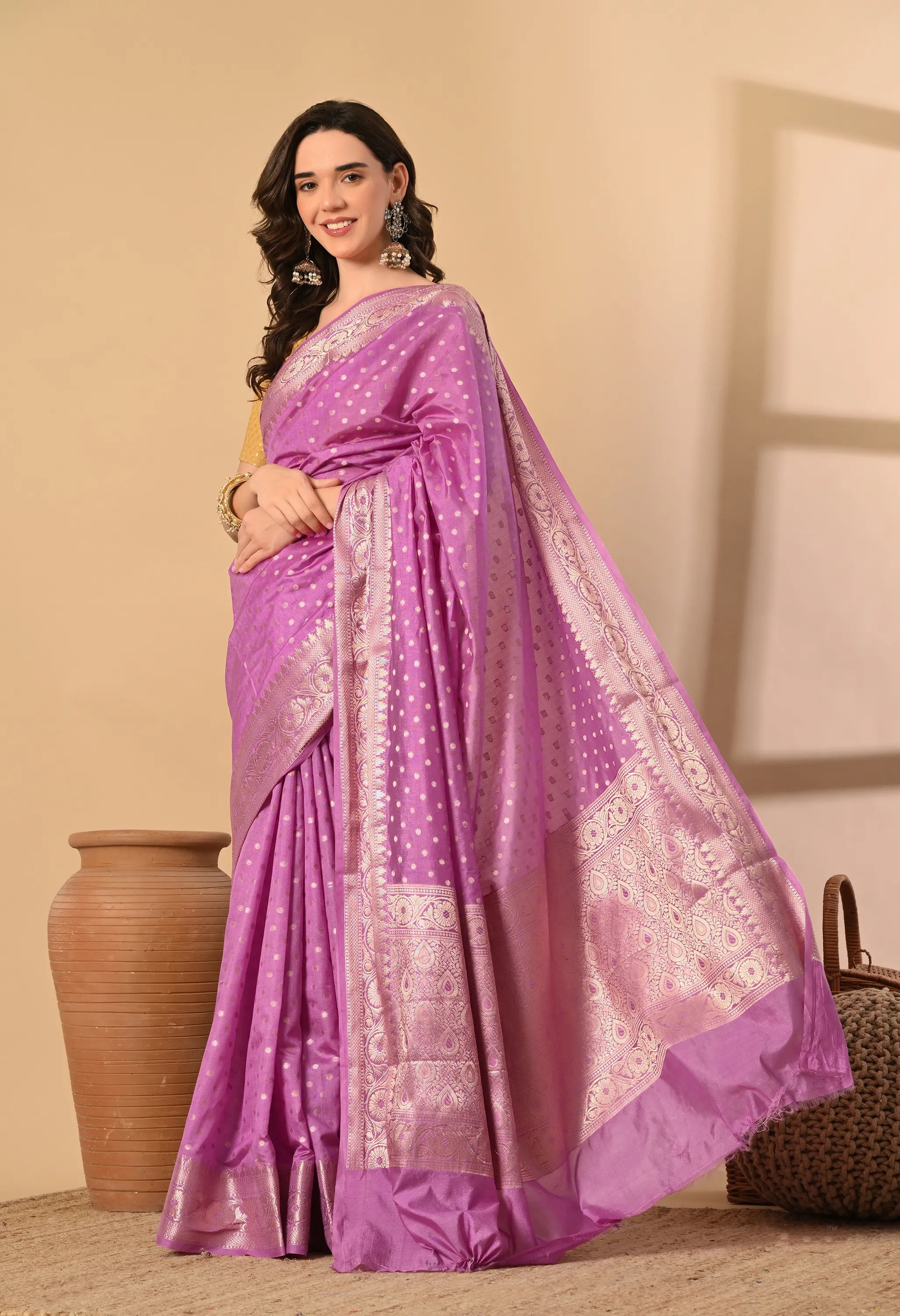 Banarasi Silk Purple Saree