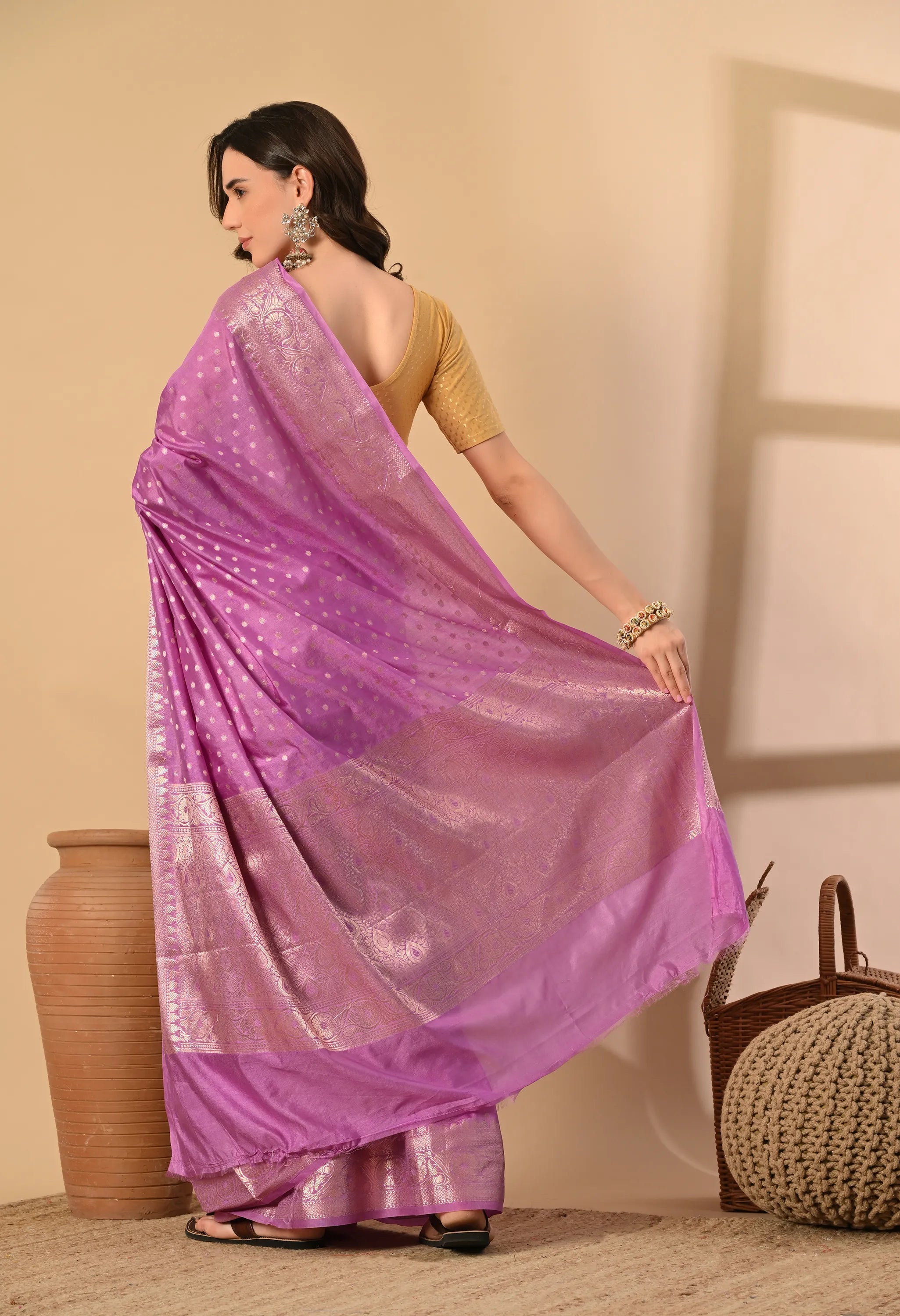 Banarasi Silk Purple Saree
