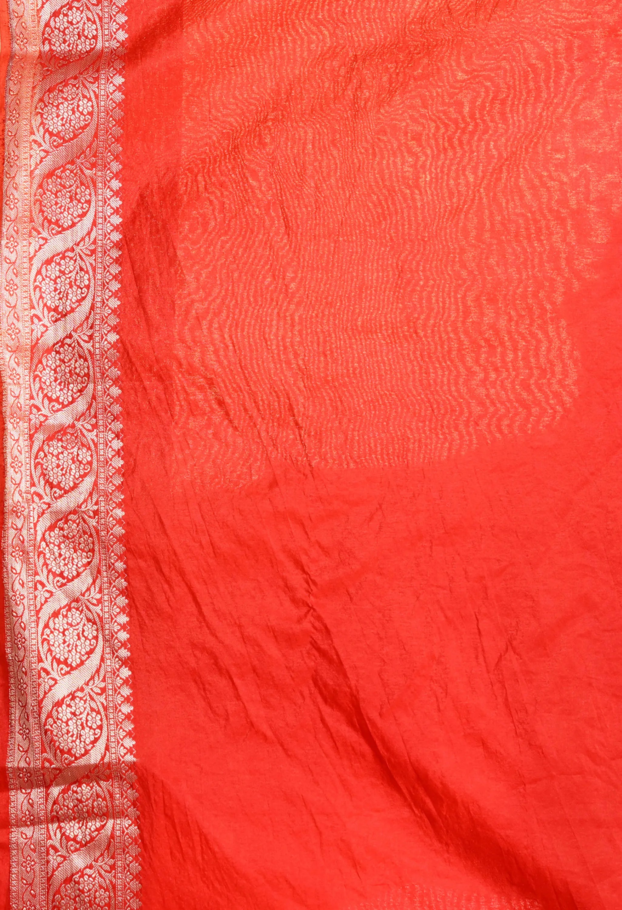 Banarasi Silk Red Saree