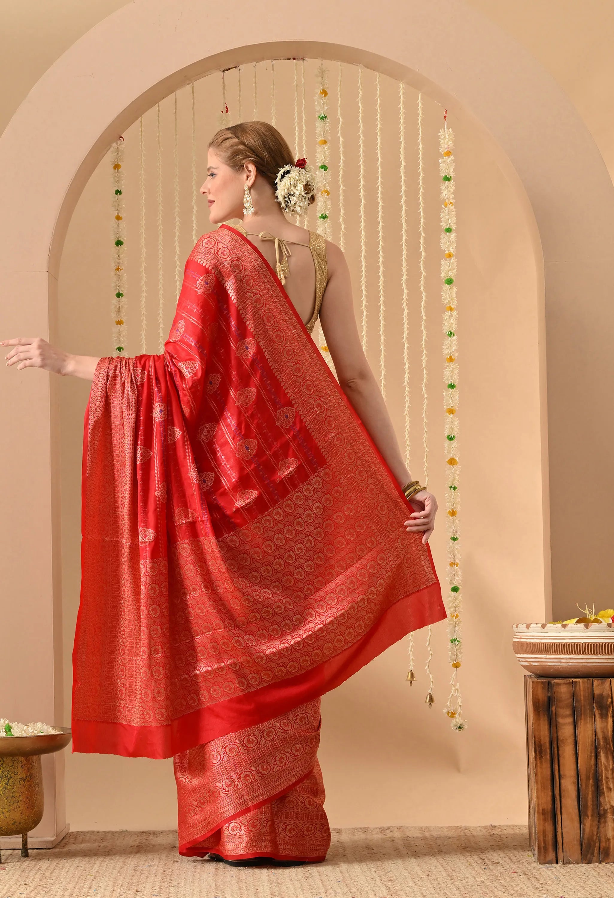 Banarasi Silk Saree Red 