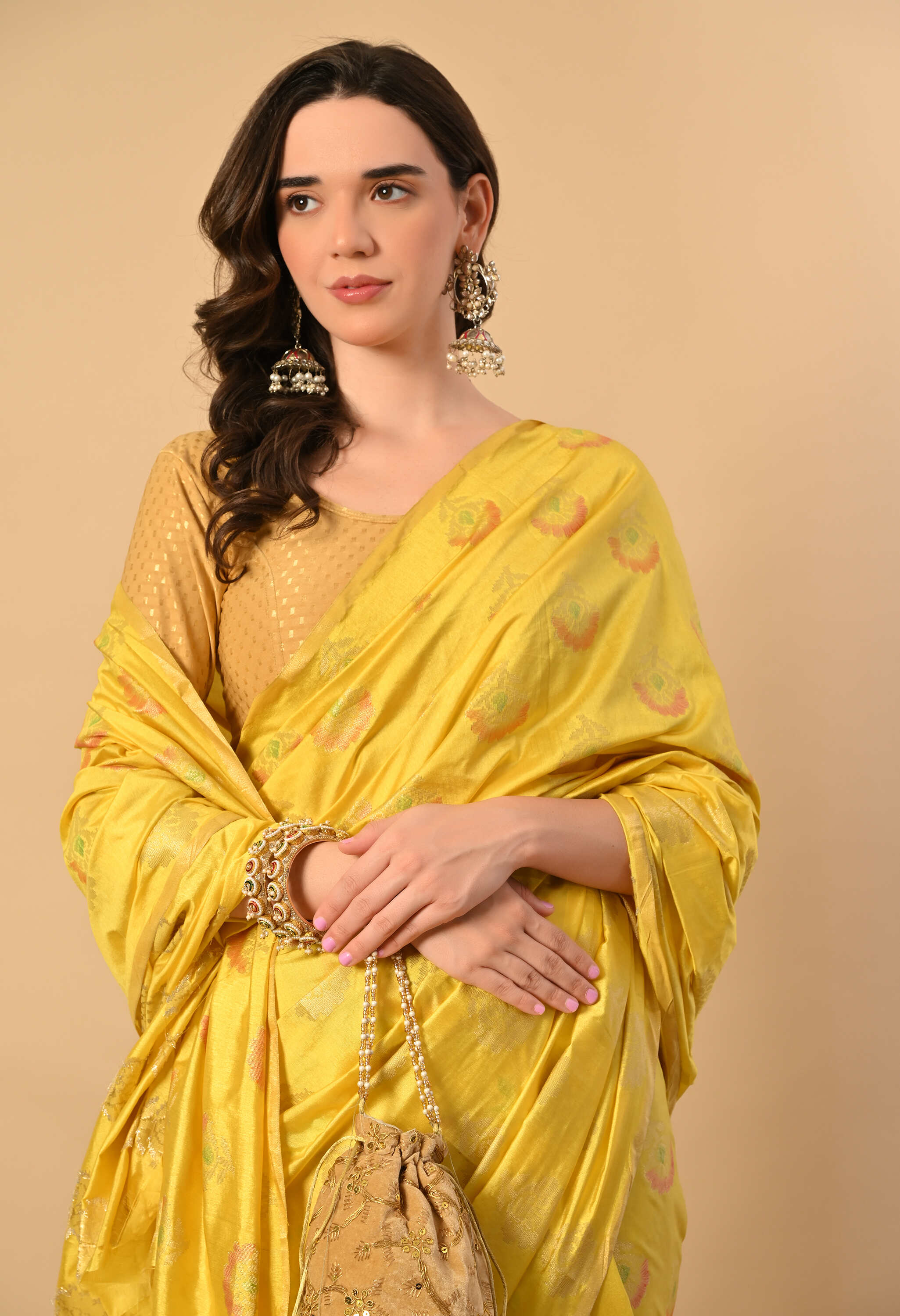 Banarasi Silk Yellow Saree
