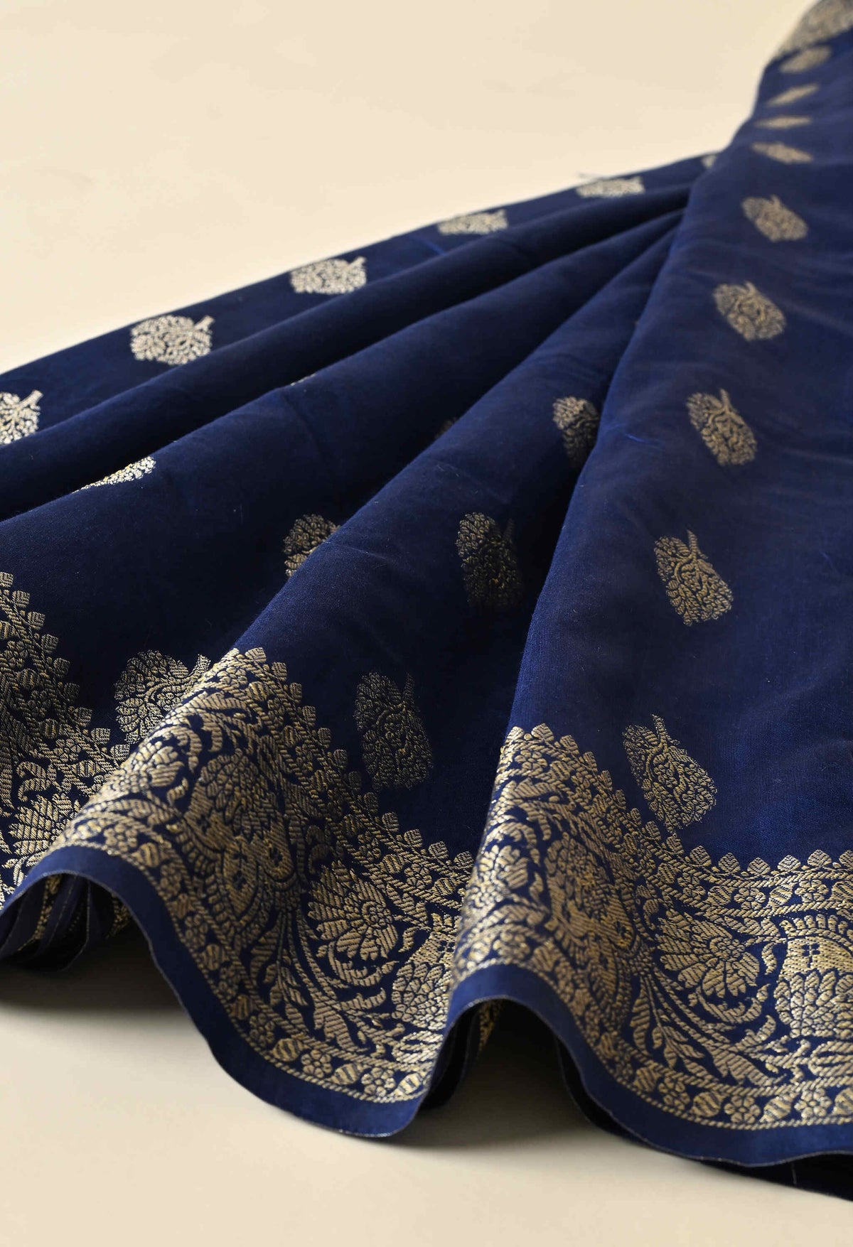 Beautiful Blue Banarasi Silk Saree