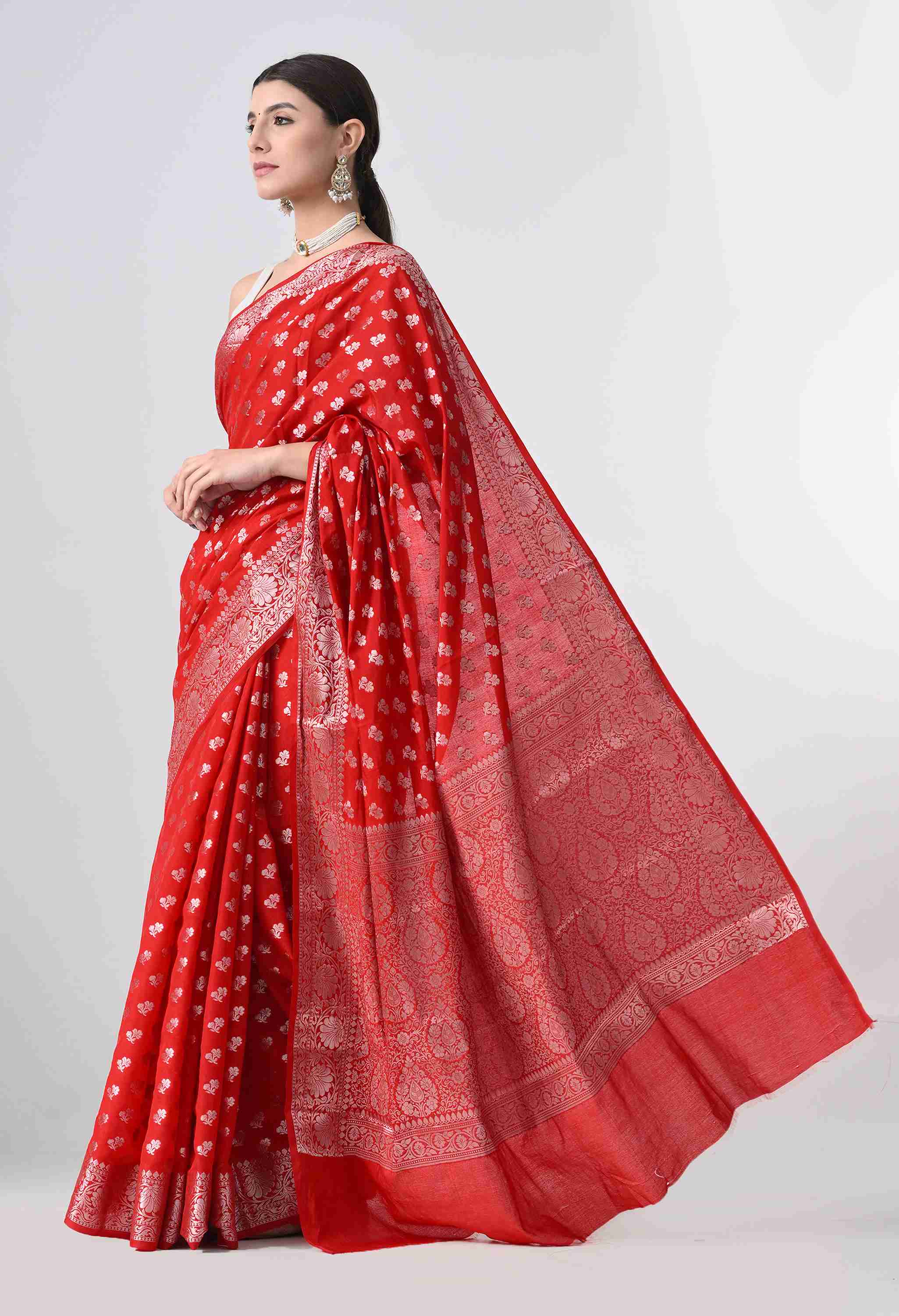 Banarasi red Silk Saree