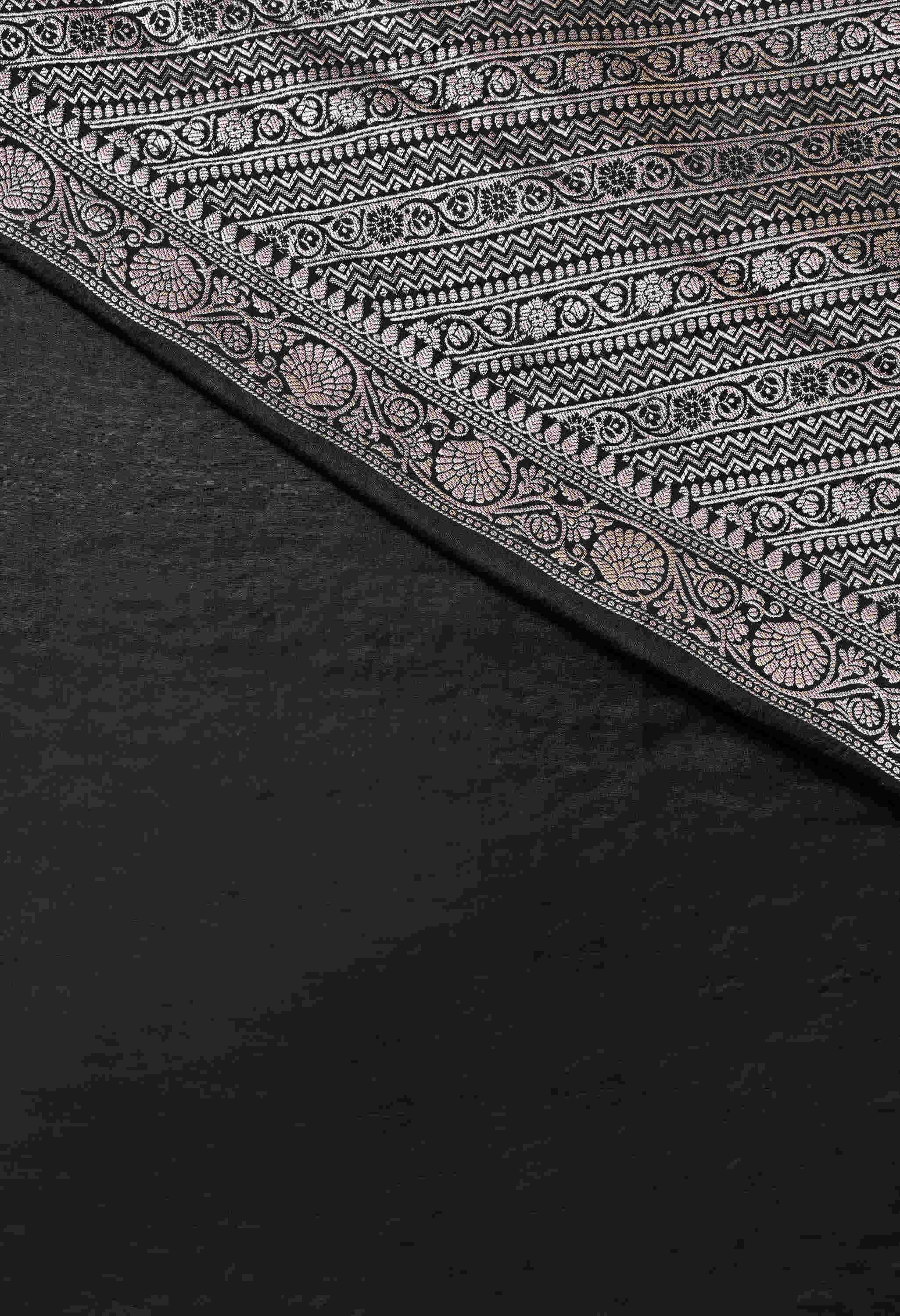 Banarasi silk Black Saree jari Weave