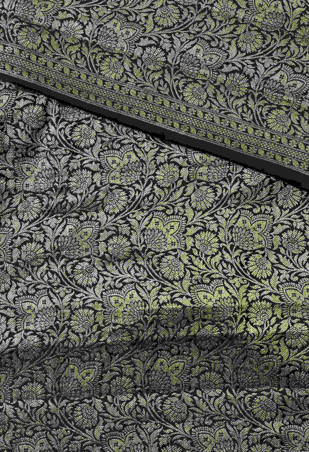 Beautiful Black Banarasi Silk Saree