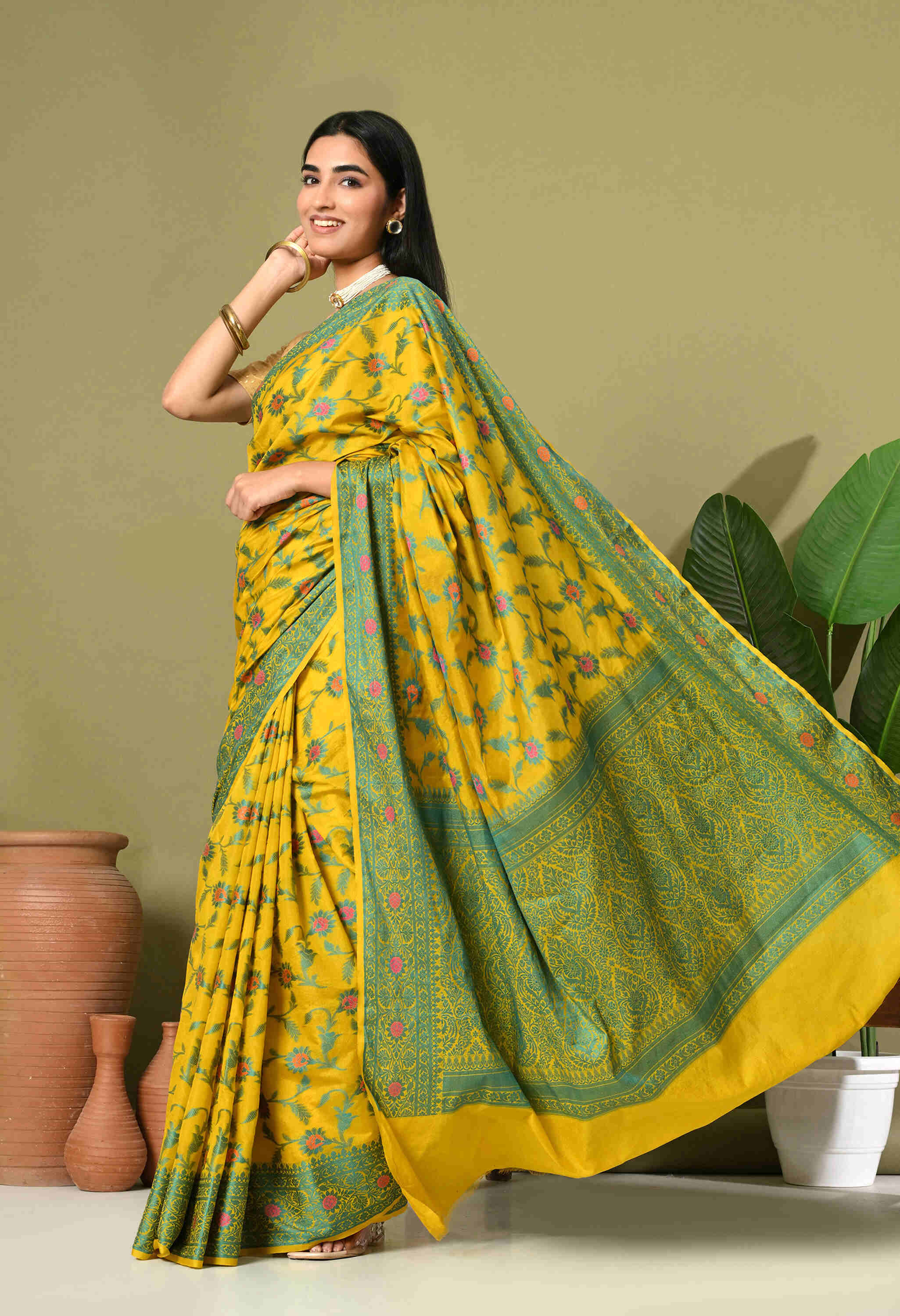 Banarasi silk saree with zari work