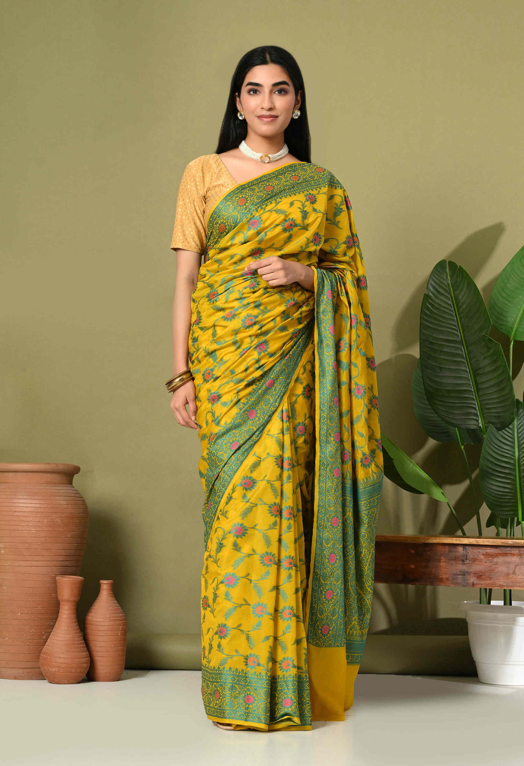 Banarasi silk saree with zari work