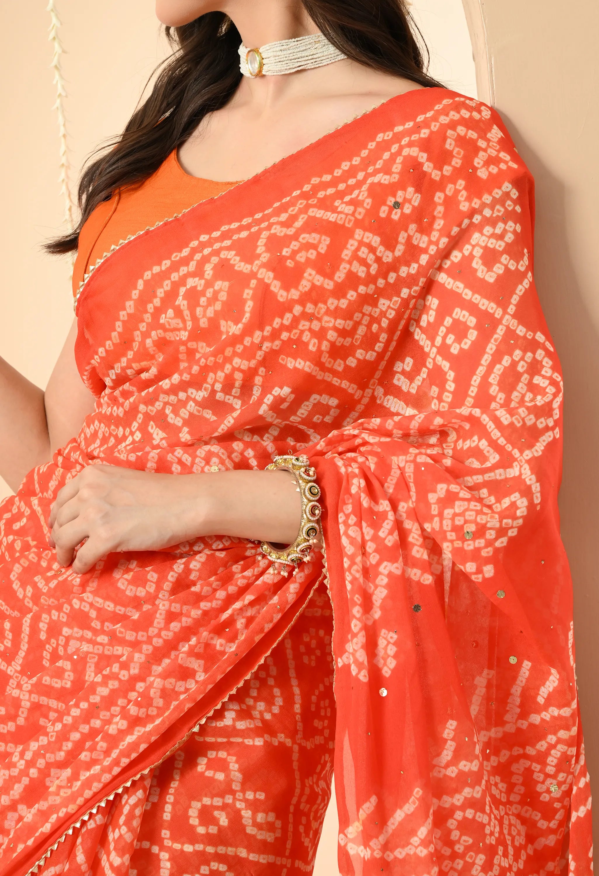 Bandhani designer Georgette sarees
