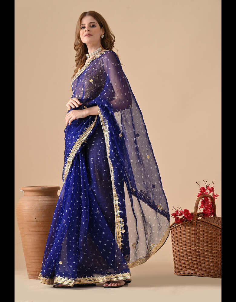 Pure organza saree party wear