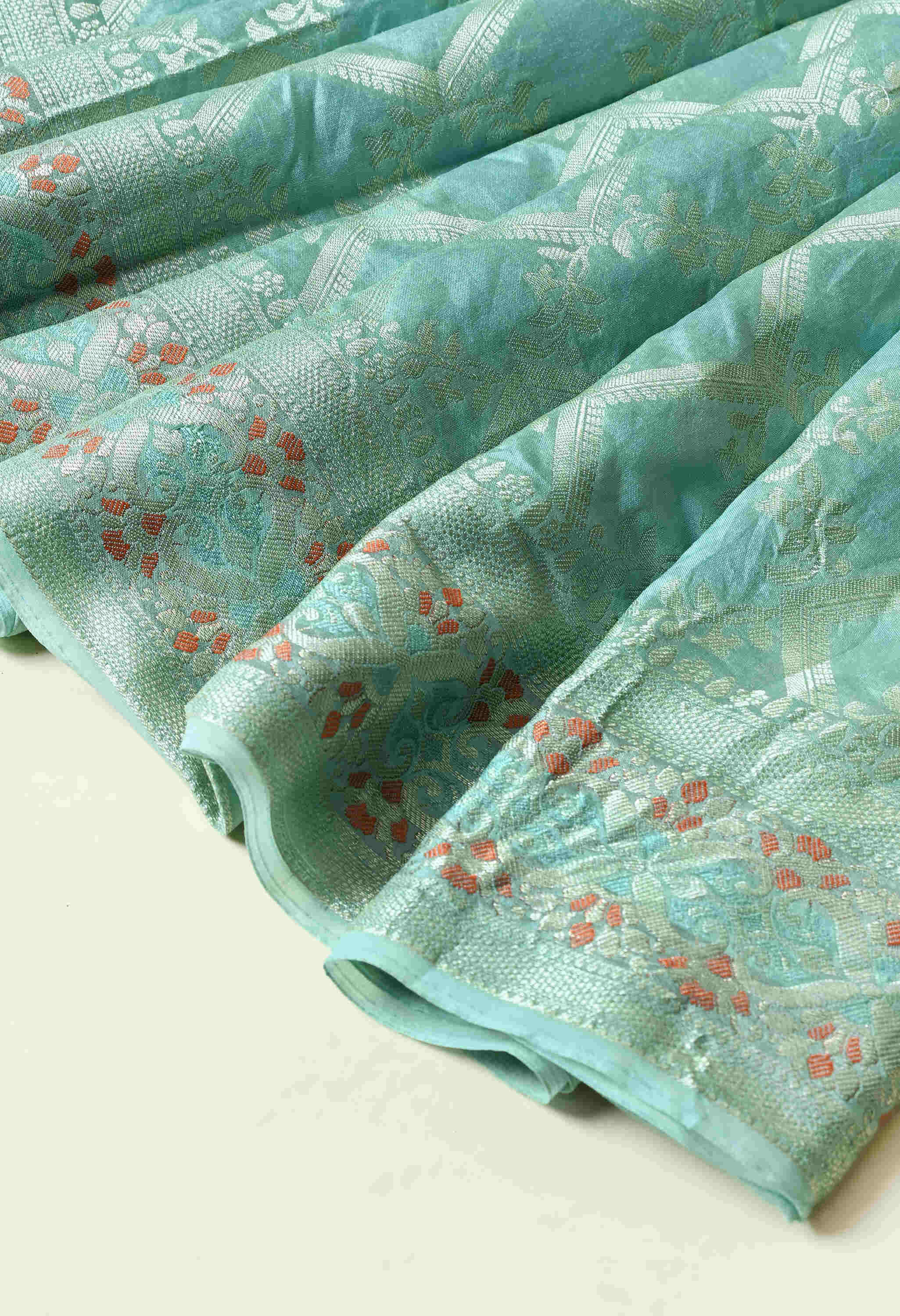 Best Party Wear Sea Green Silk Saree