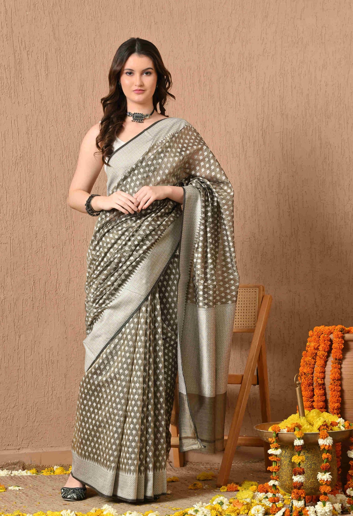Best for rakhi gifts cotton festive saree