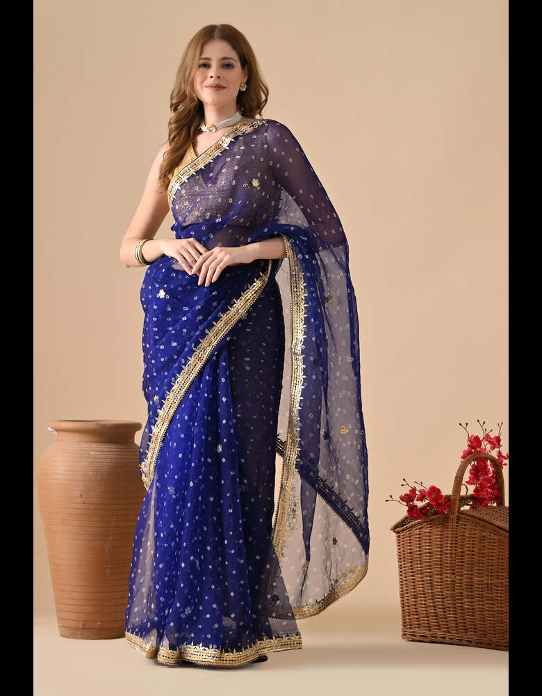 Pure organza saree party wear