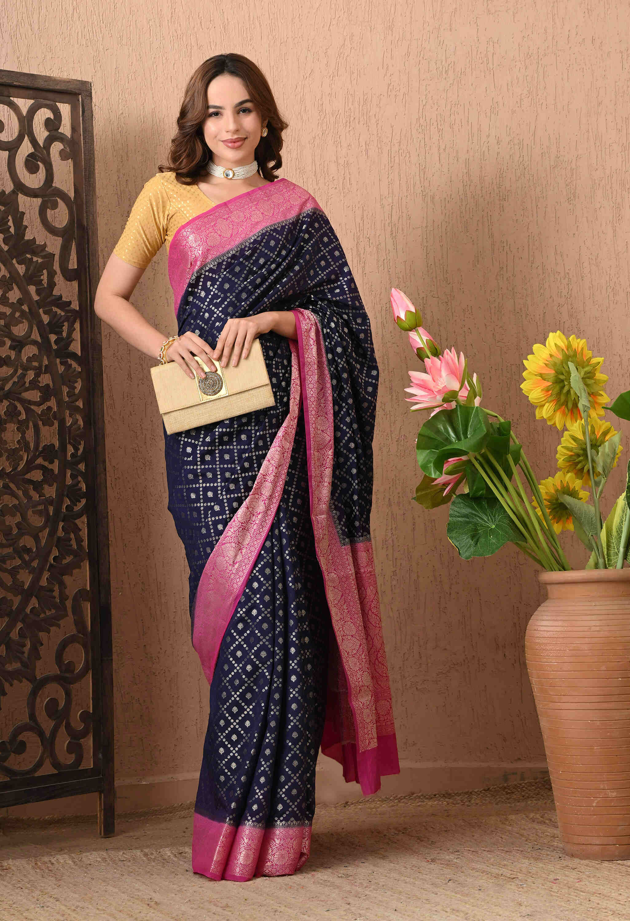 Banarasi Silk Saree with zari work