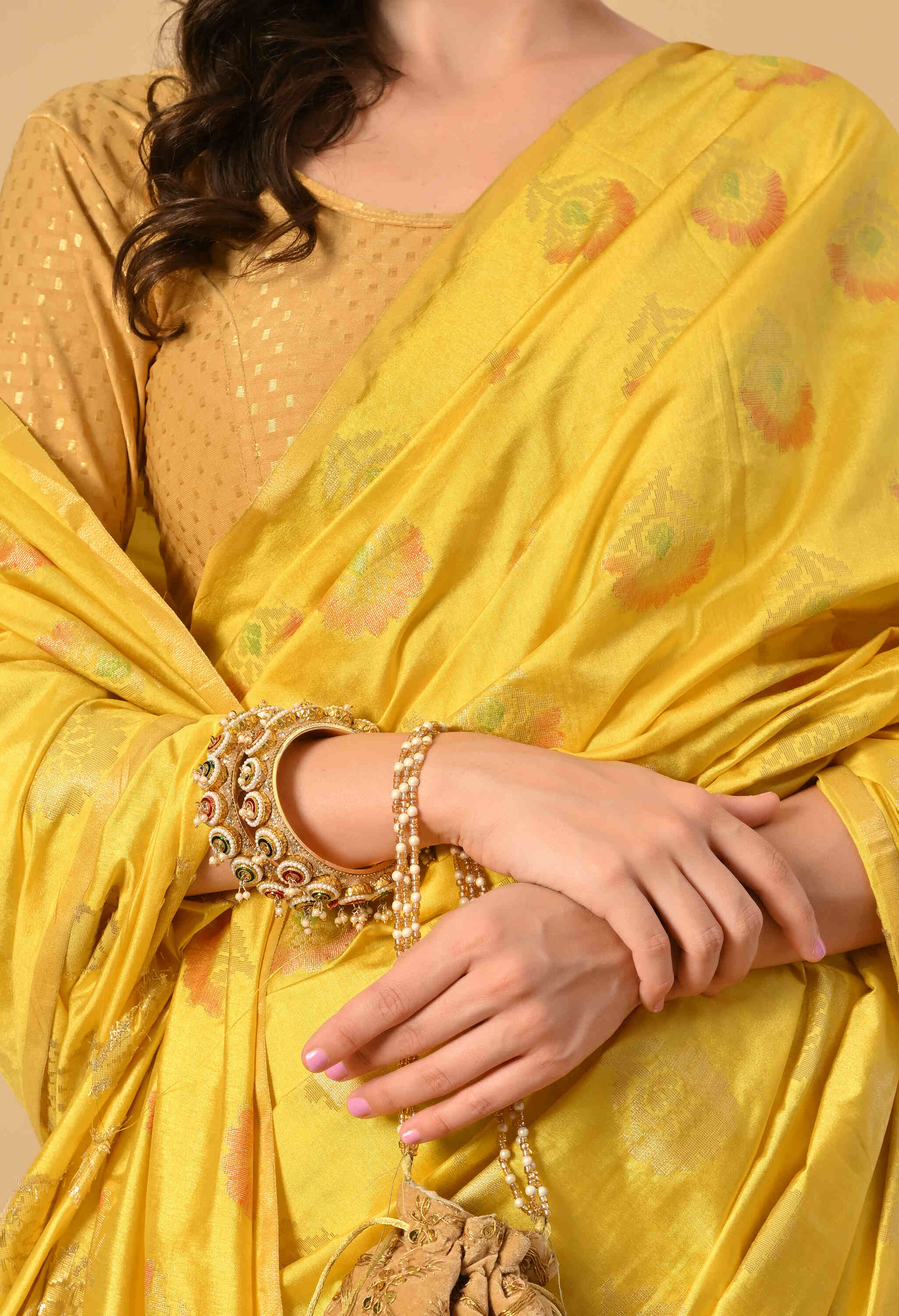 Banarasi Silk Yellow Saree