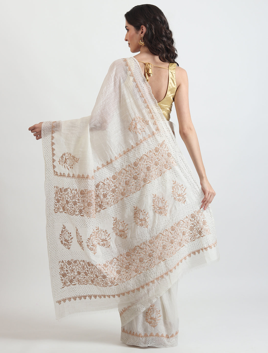 Chanderi Linen Saree