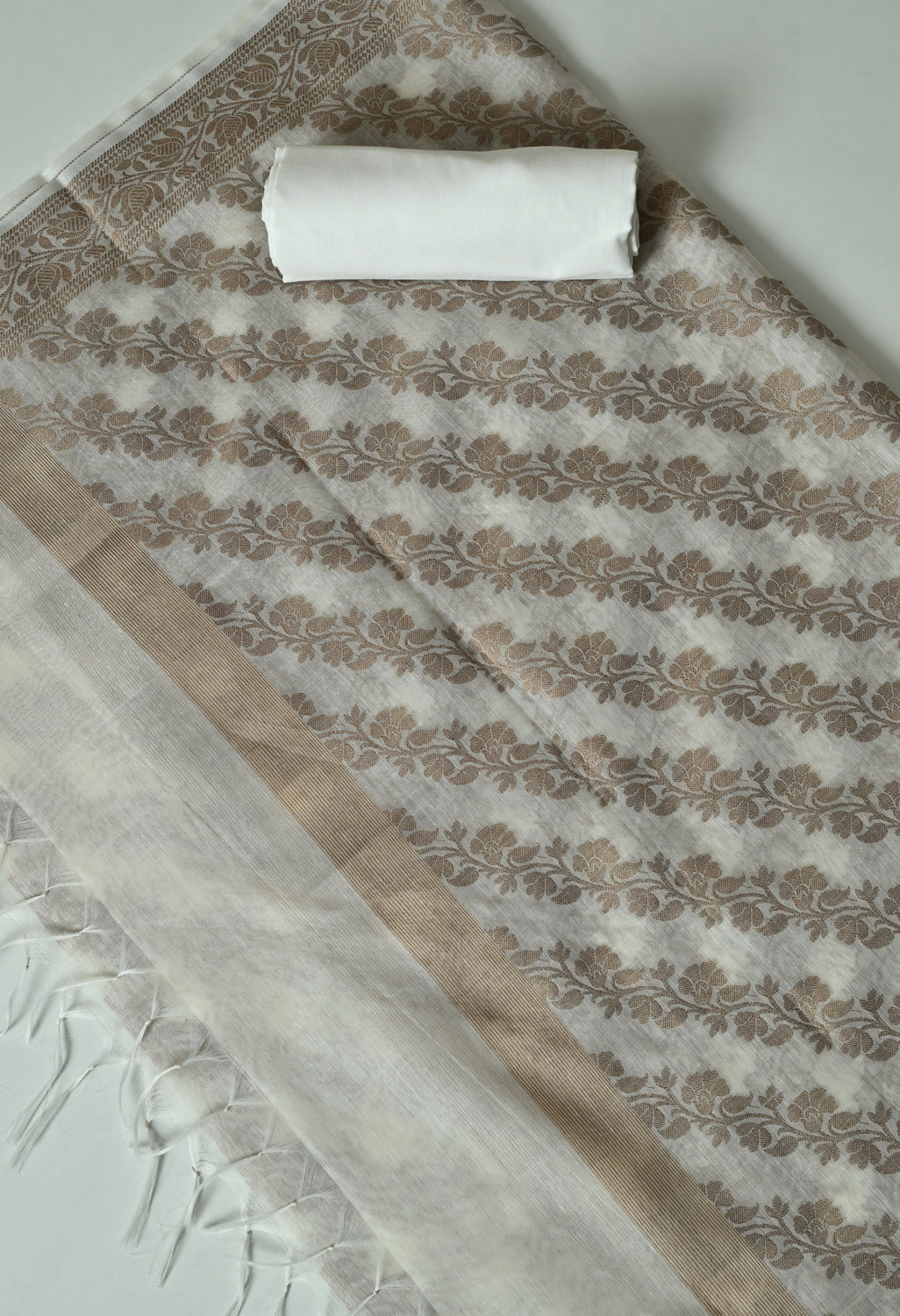 Chanderi cotton unstitched salwar suit