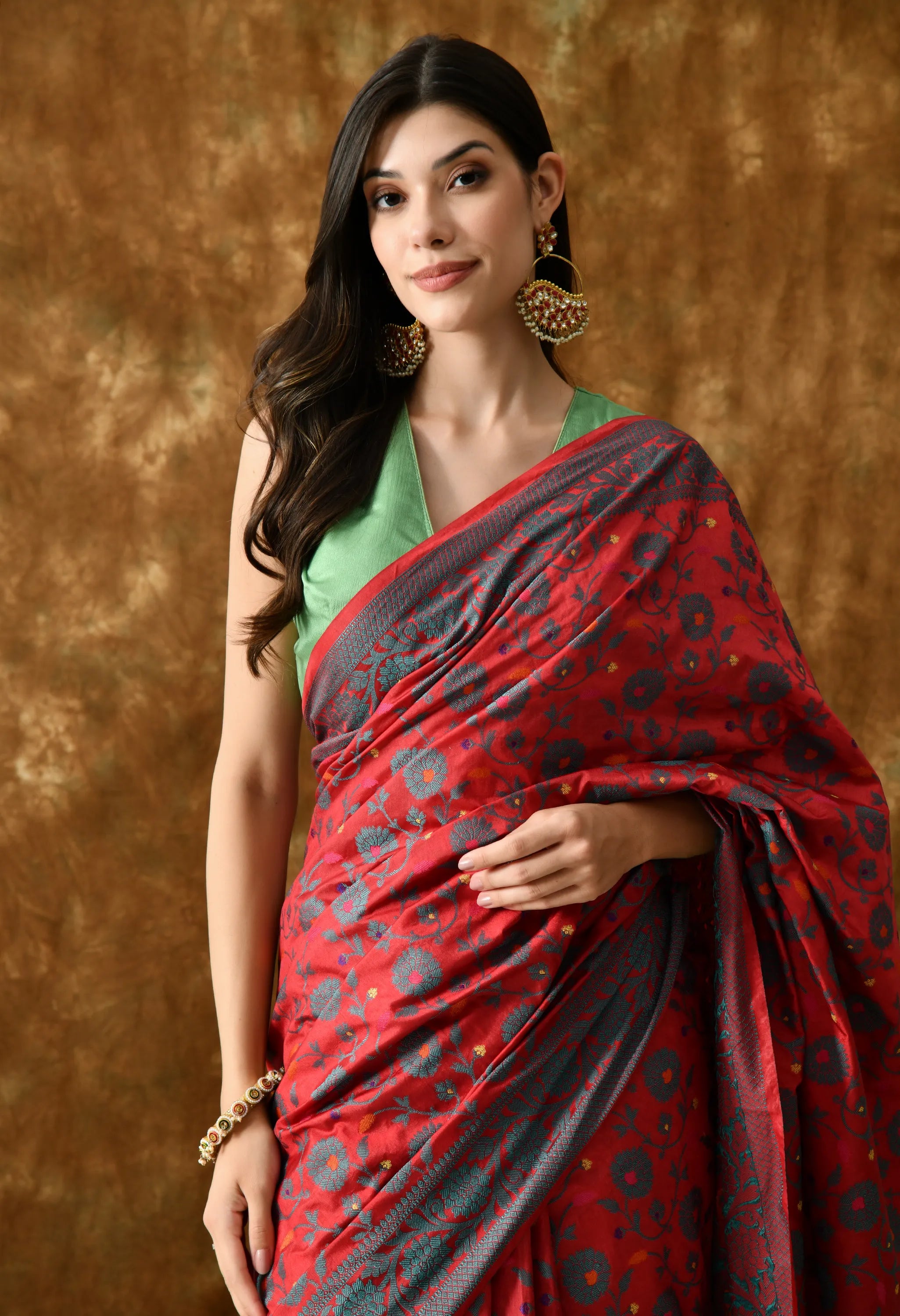 Maroon Soft Silk Saree