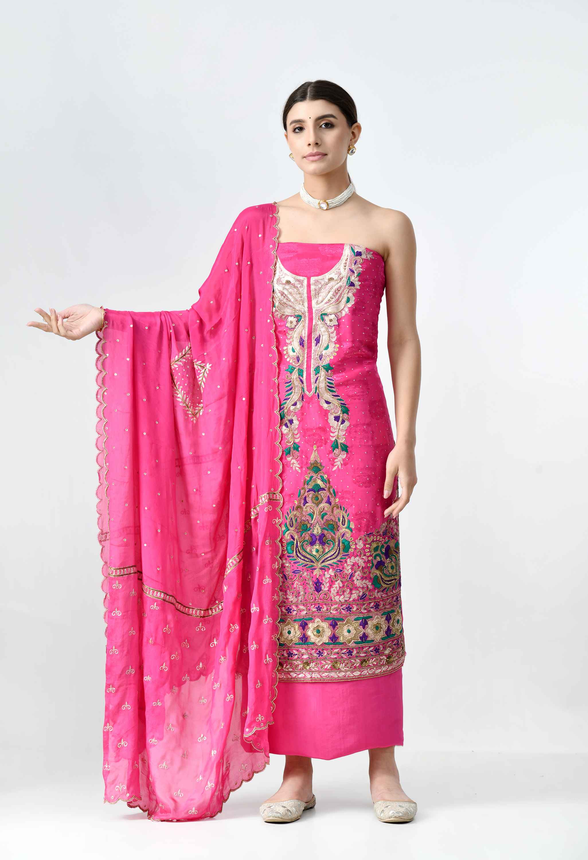 Handwork Crepe Suit Set